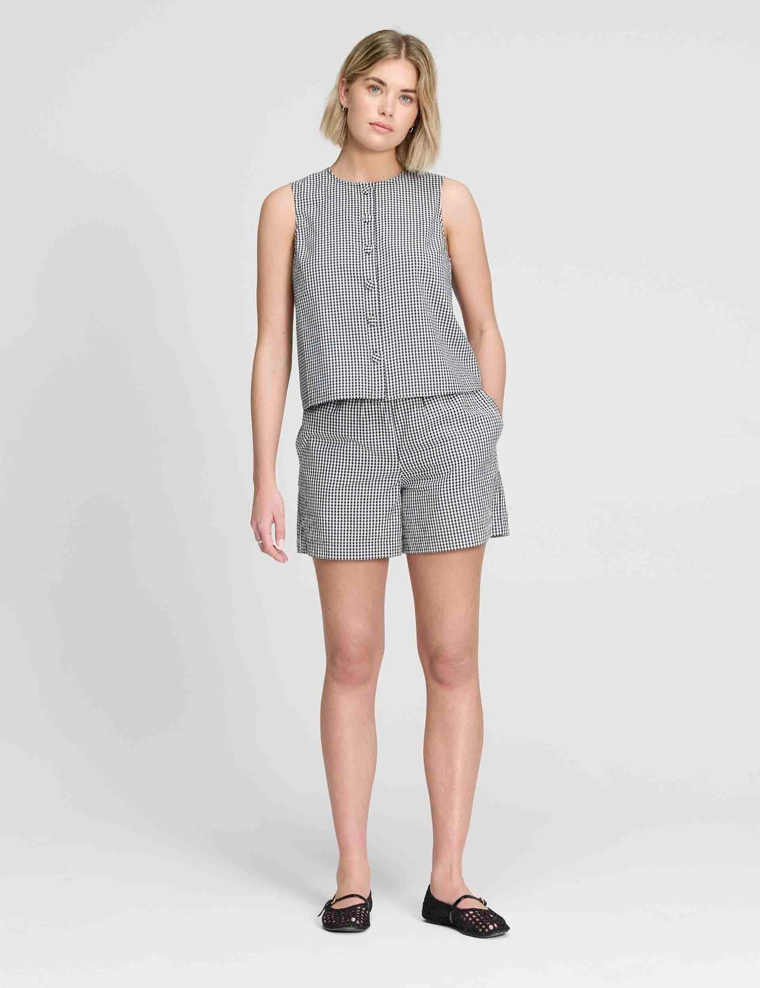 Pure Cotton Checked Shorts 3 of 6