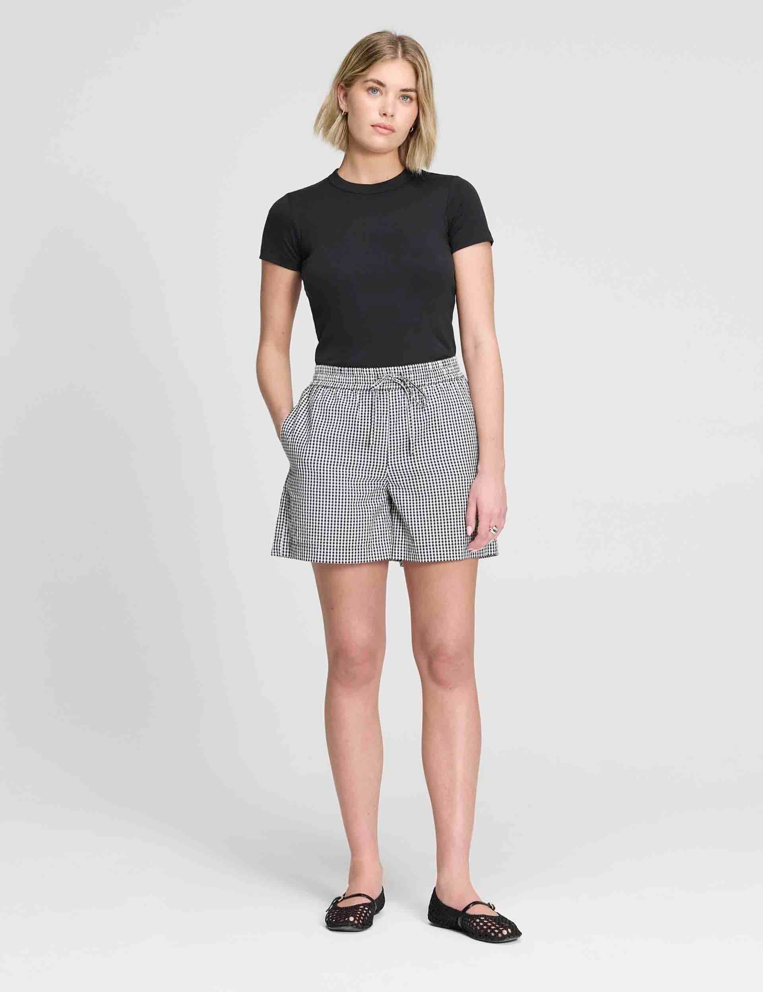 Pure Cotton Checked Shorts 6 of 6