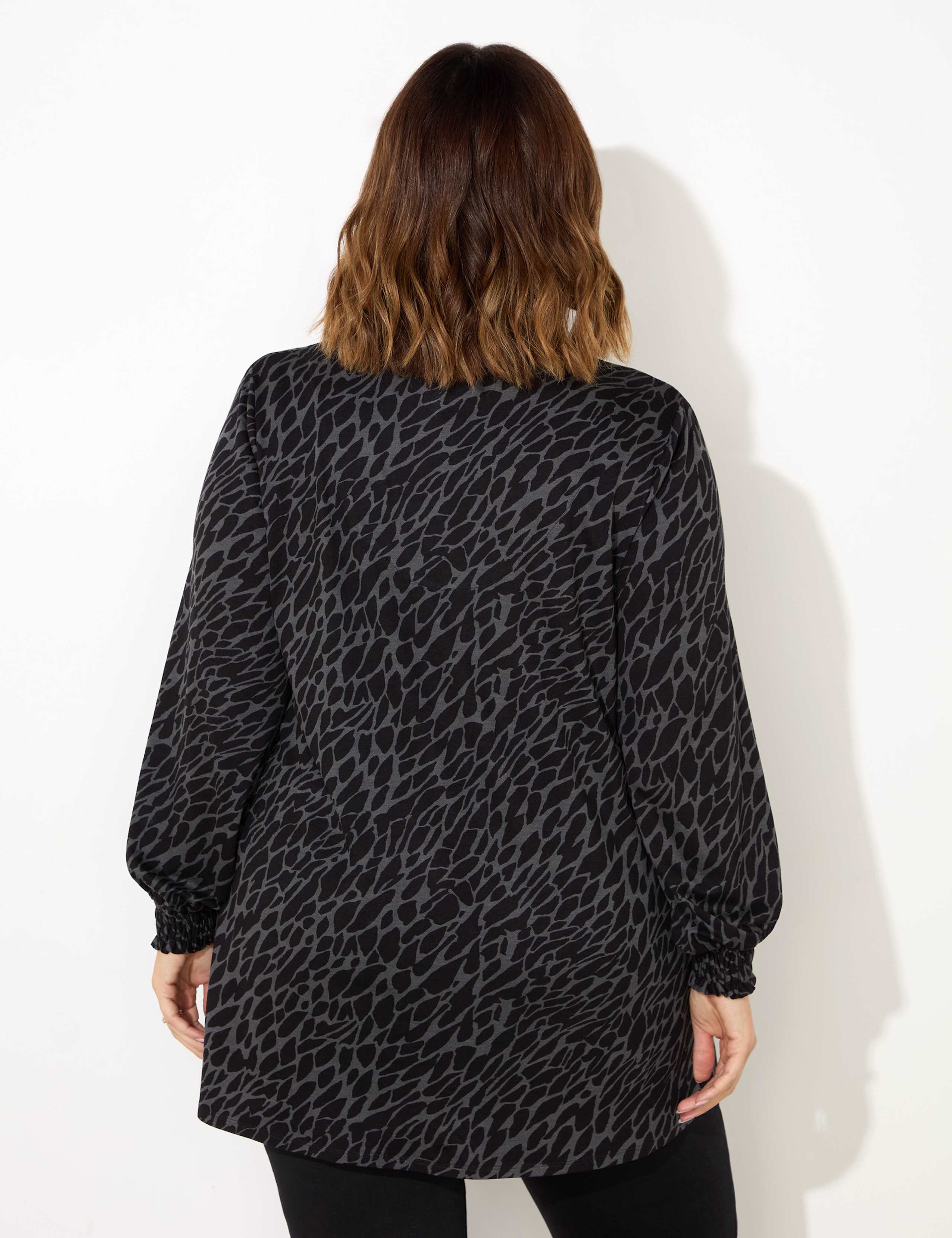 Jersey Snake Print V-Neck Tunic 4 of 4