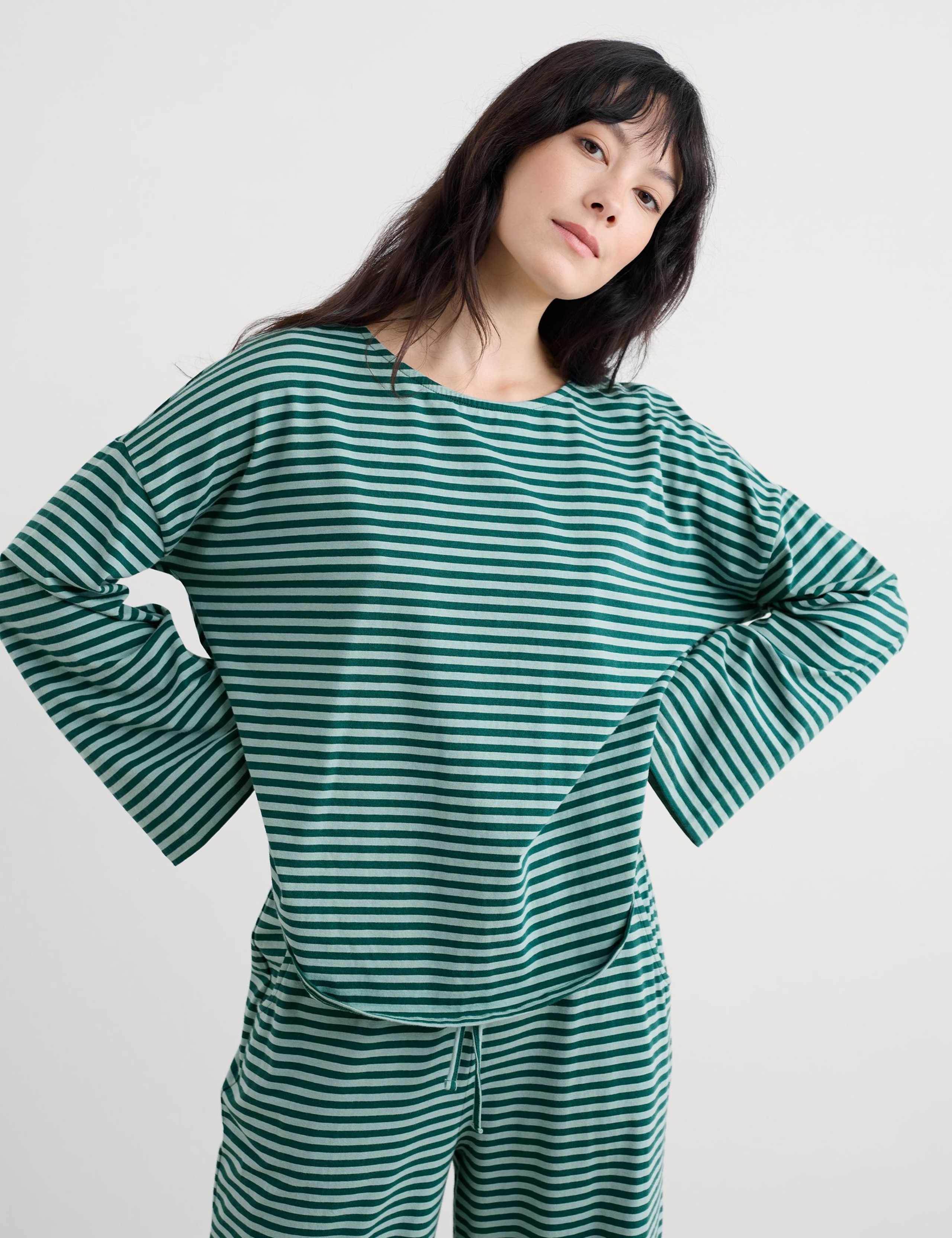 Cotton Rich Striped Pyjama Set 4 of 5