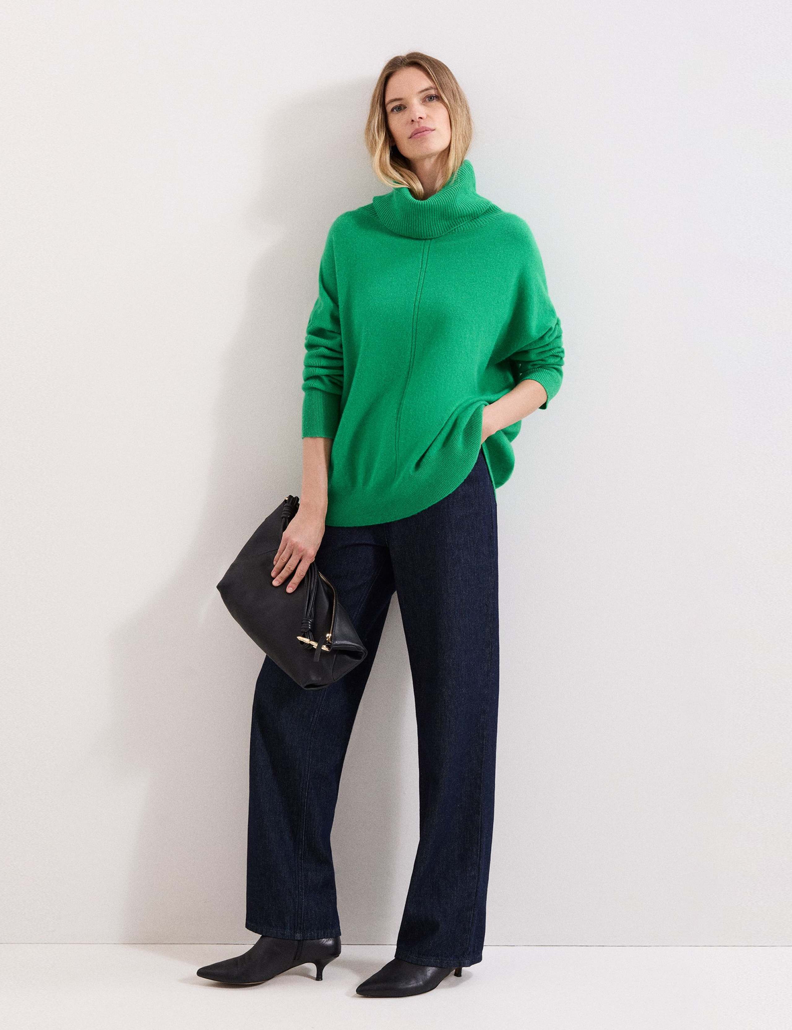 Wool Rich Funnel Neck Jumper with Cashmere 3 of 7