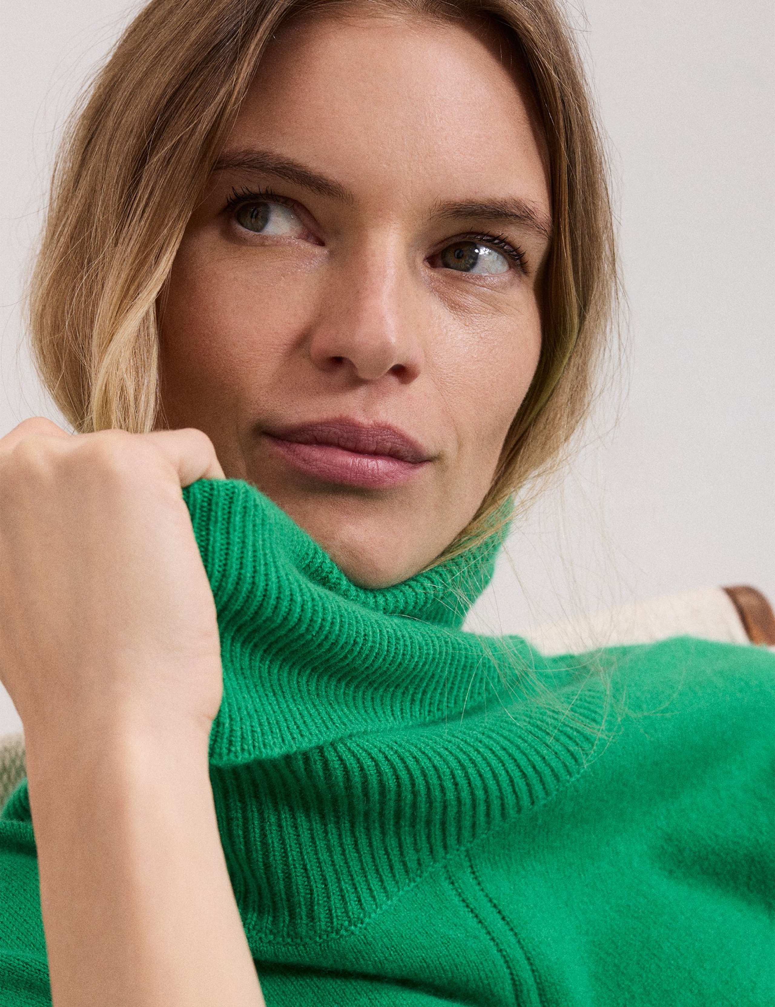 Wool Rich Funnel Neck Jumper with Cashmere 6 of 7