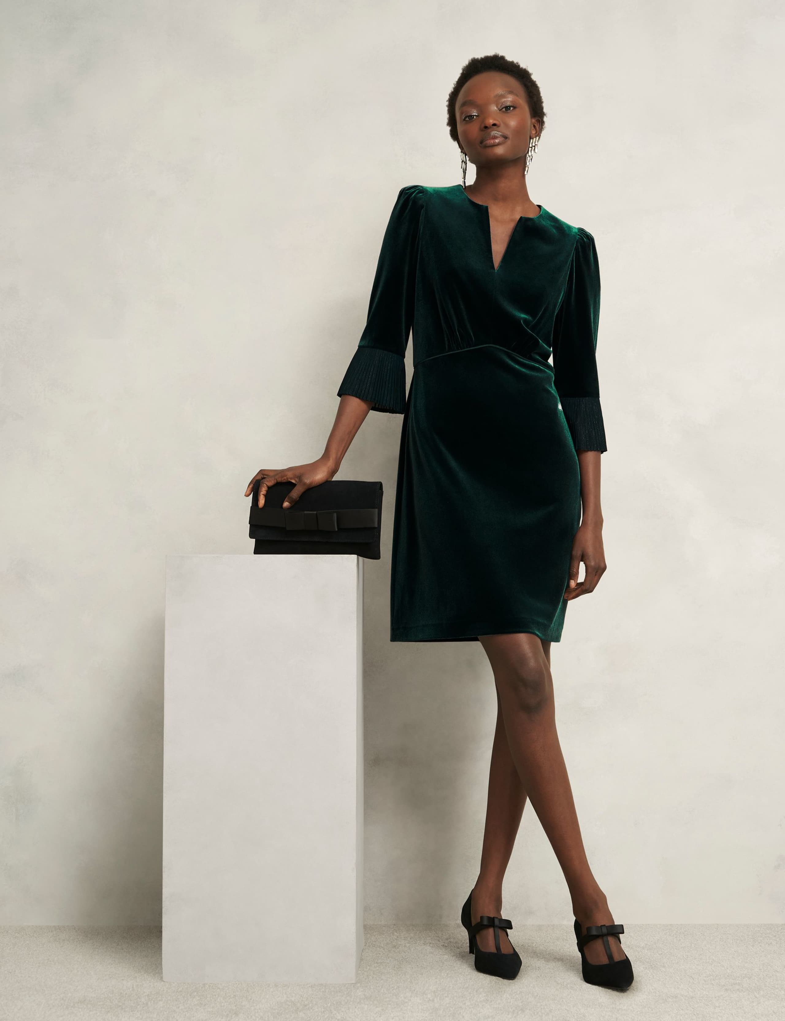 Notch Neck Mini Waisted Dress 3 of 6