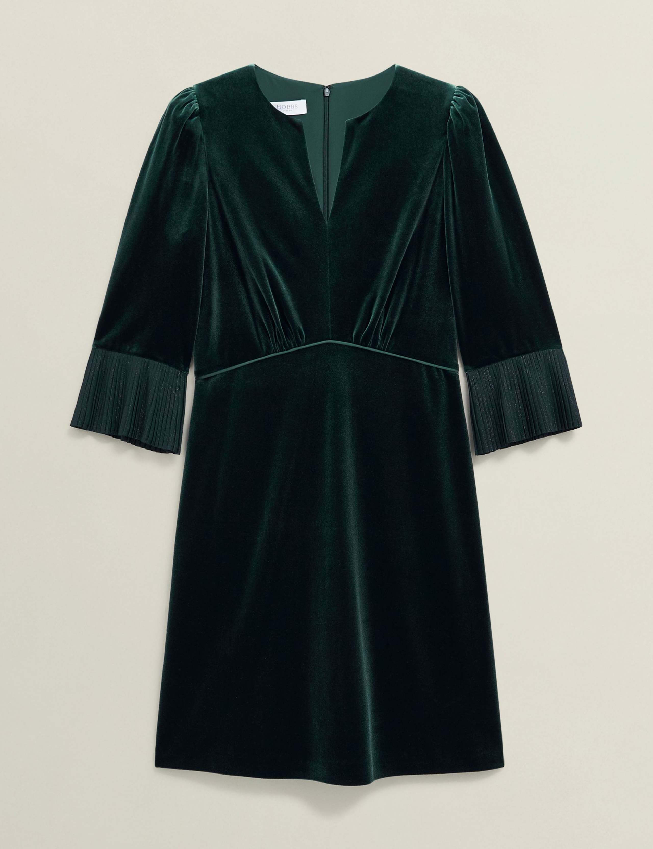 Notch Neck Mini Waisted Dress 2 of 6