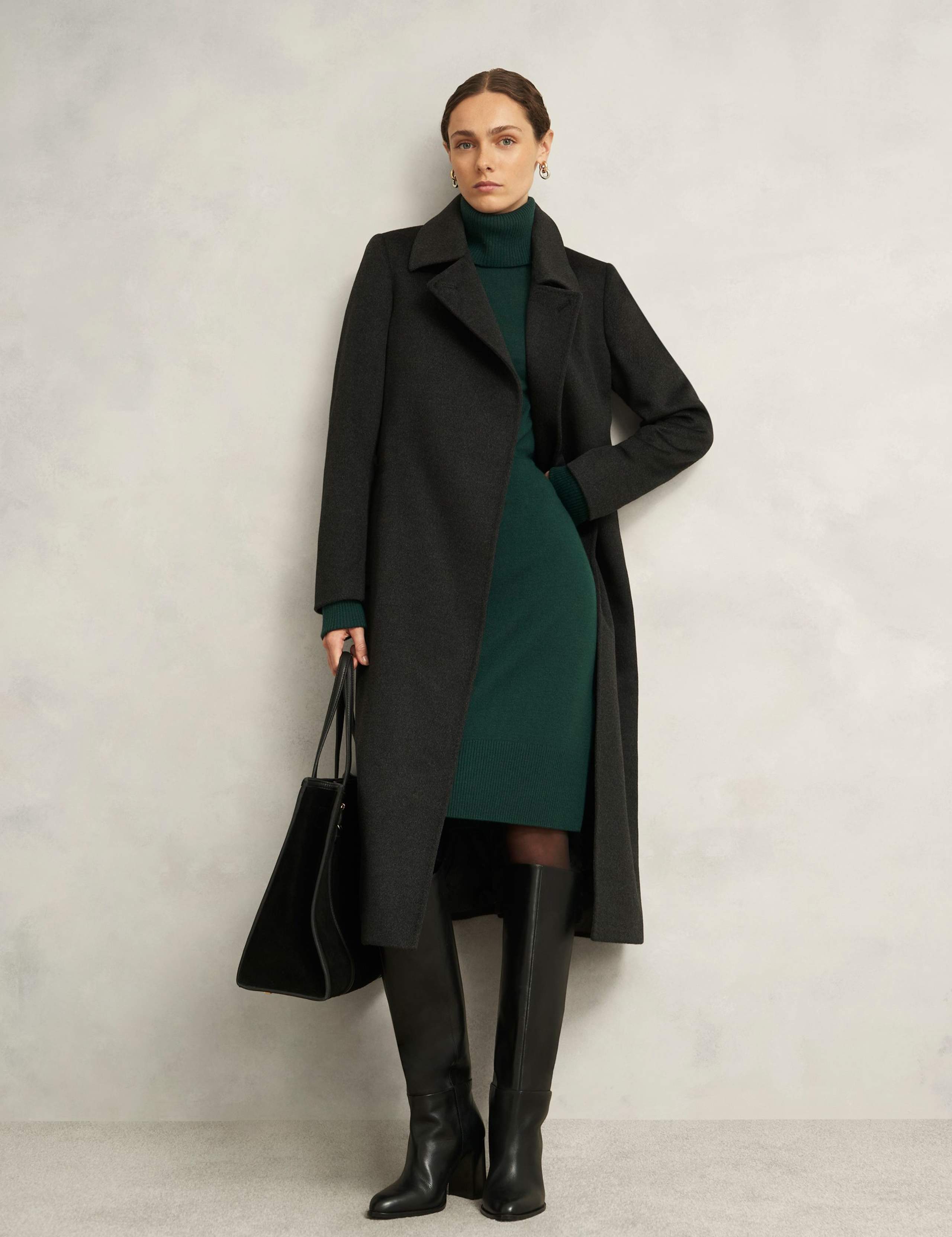 Merino Wool Rich Roll Neck Jumper Dress 3 of 6