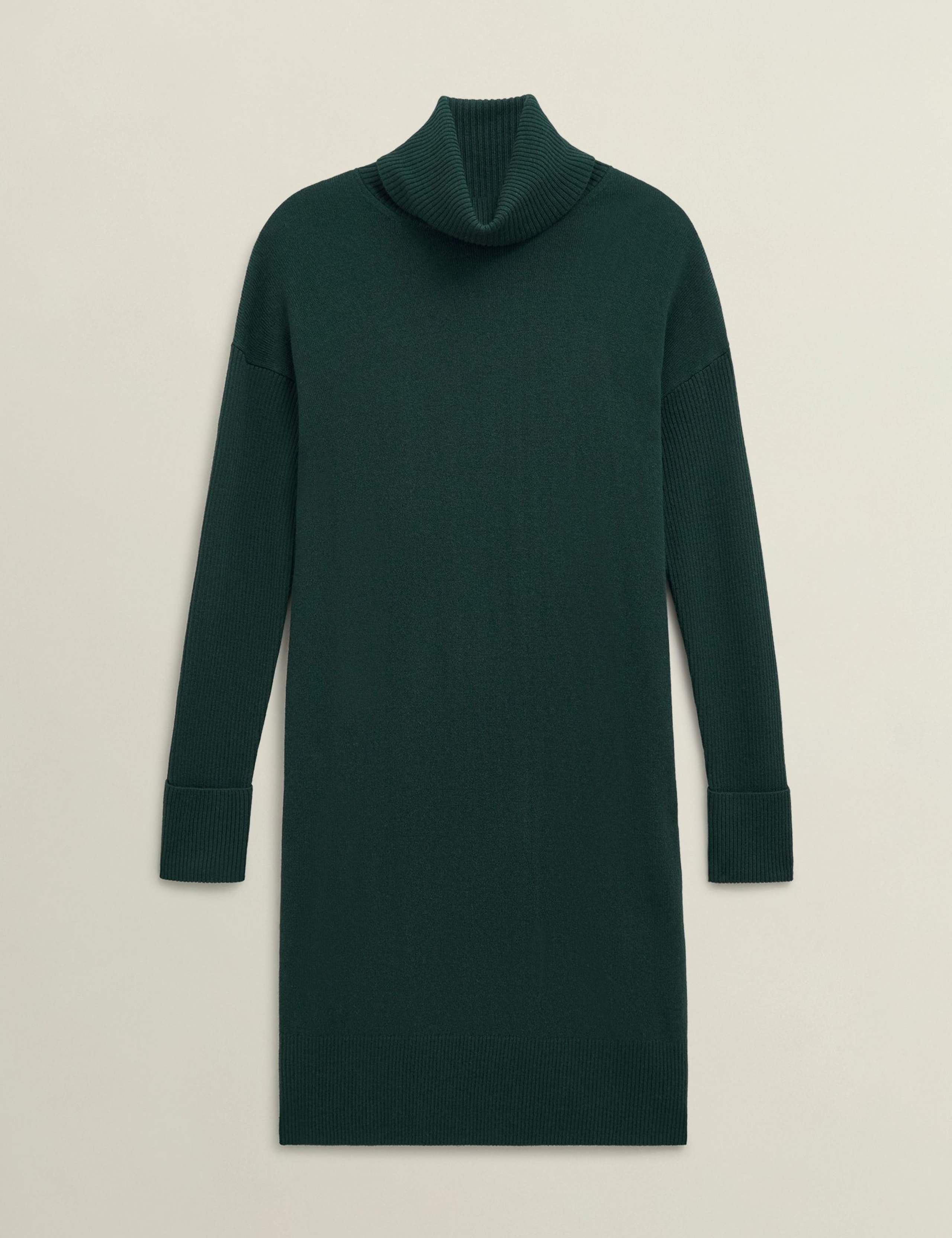 Merino Wool Rich Roll Neck Jumper Dress 2 of 6