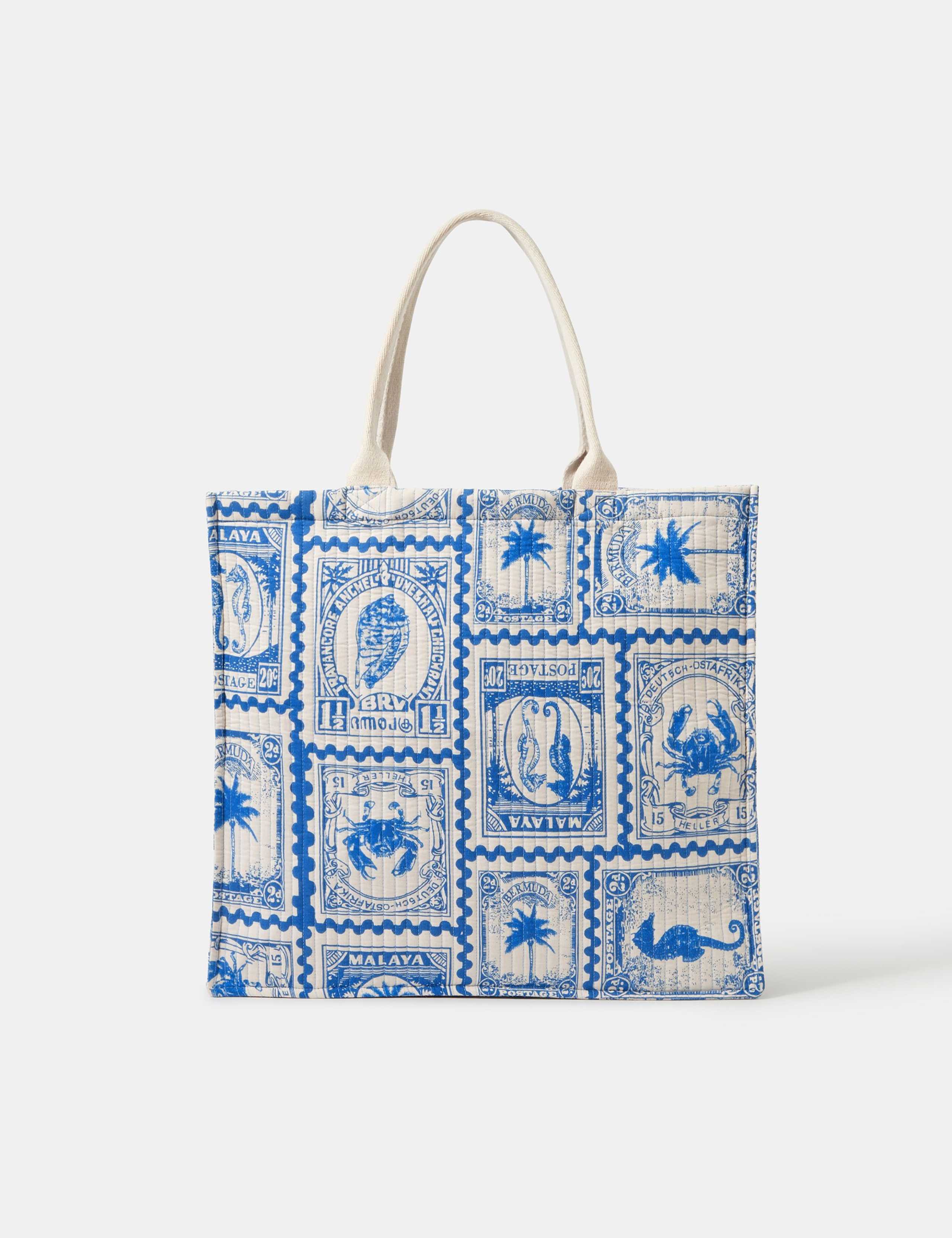 Pure Cotton Quilted Printed Tote Bag 2 of 5
