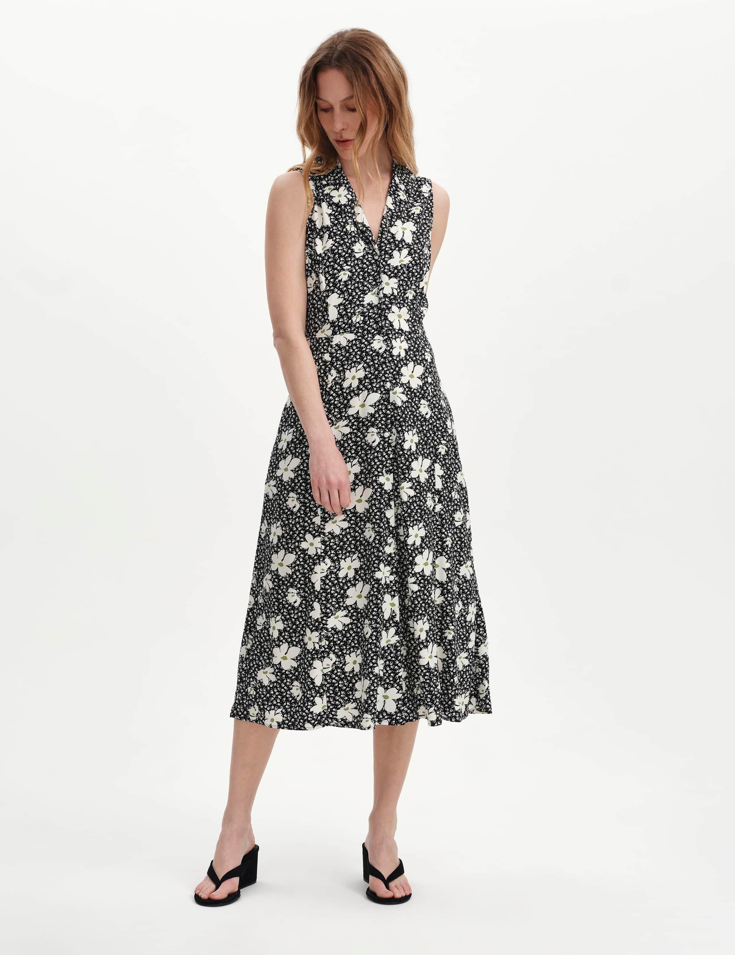 Floral Collared V-Neck Midi Shirt Dress 4 of 7