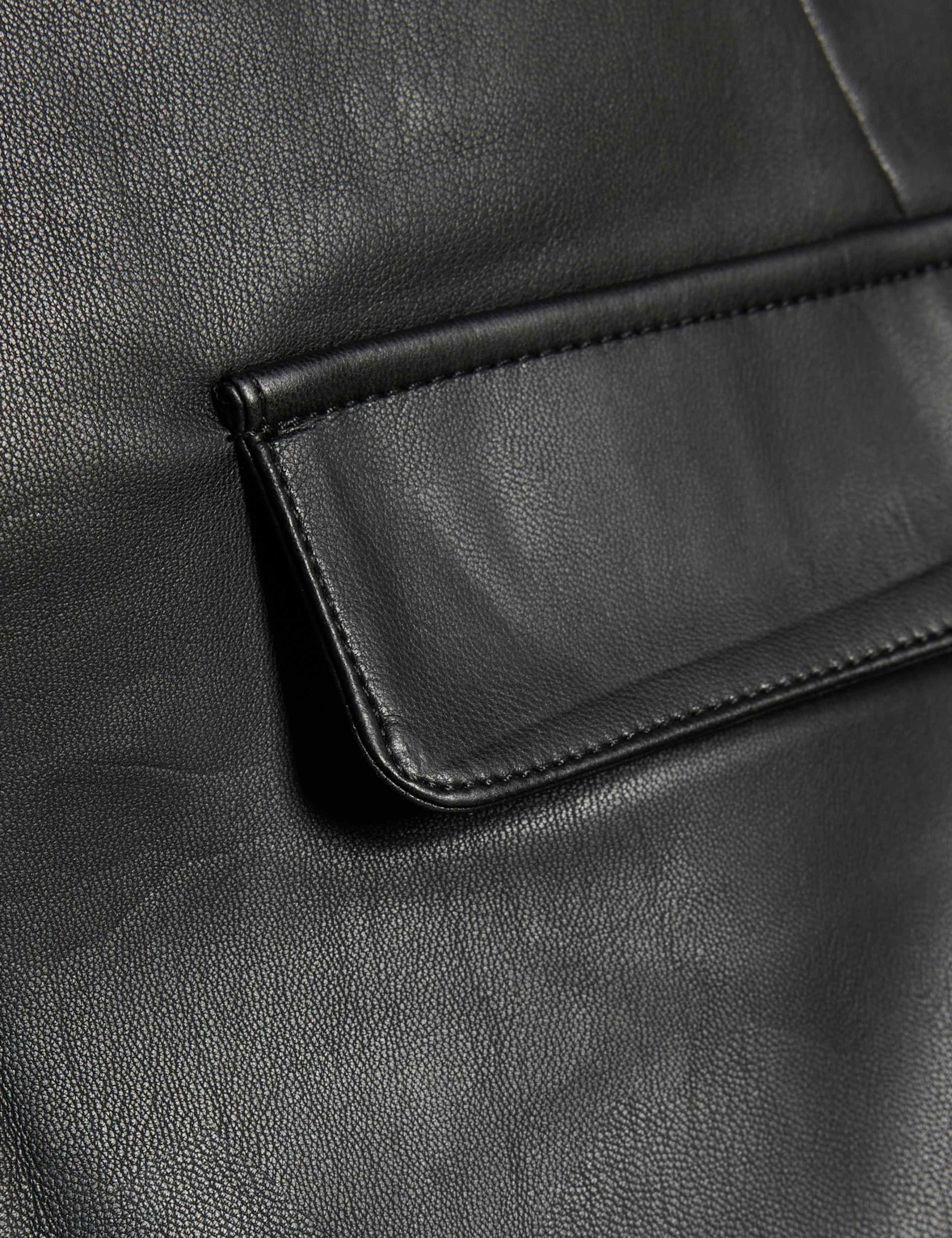 Leather Look Mini A-Line Skirt 4 of 6
