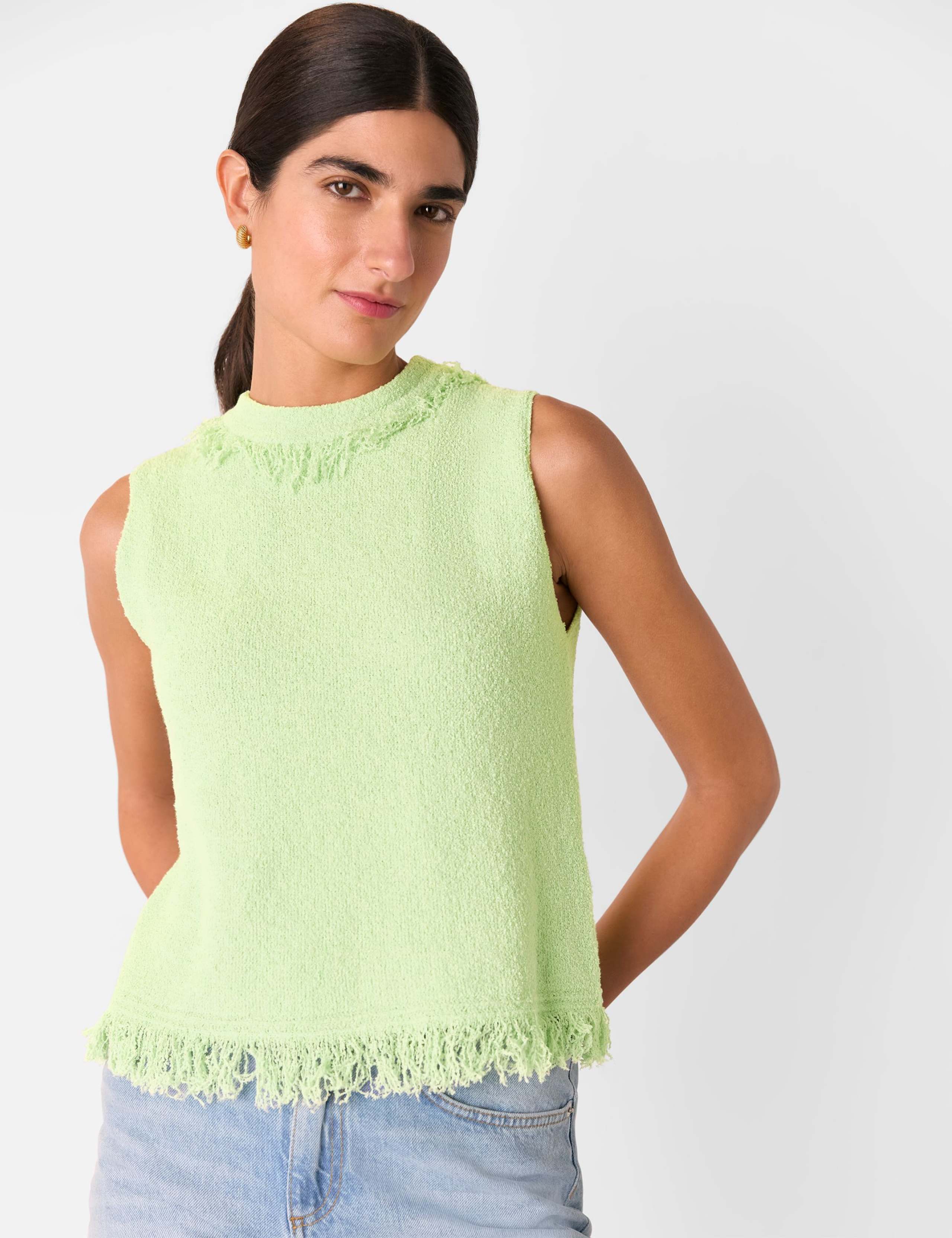 Cotton Rich Crew Neck Knitted Vest 3 of 4