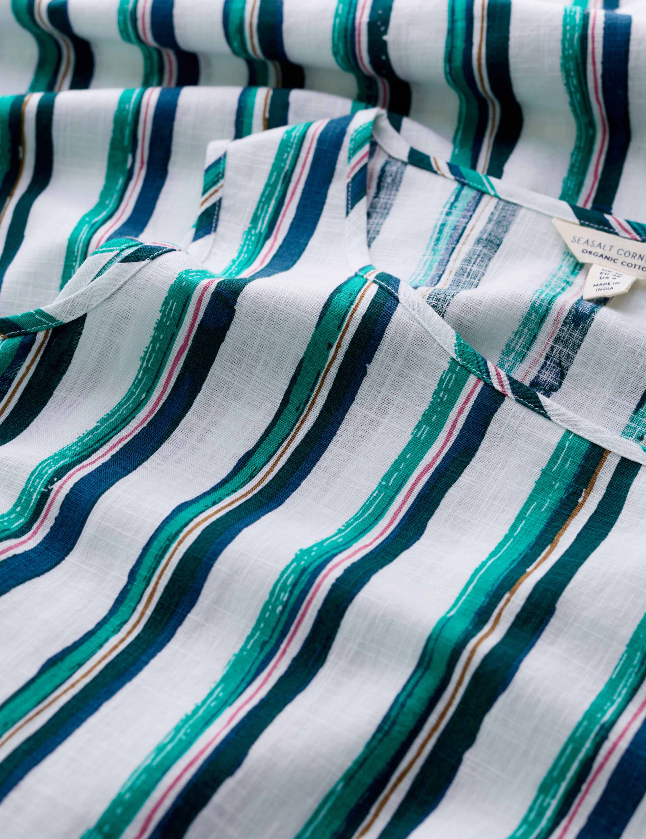 Pure Cotton Striped Midi Waisted Dress 5 of 5