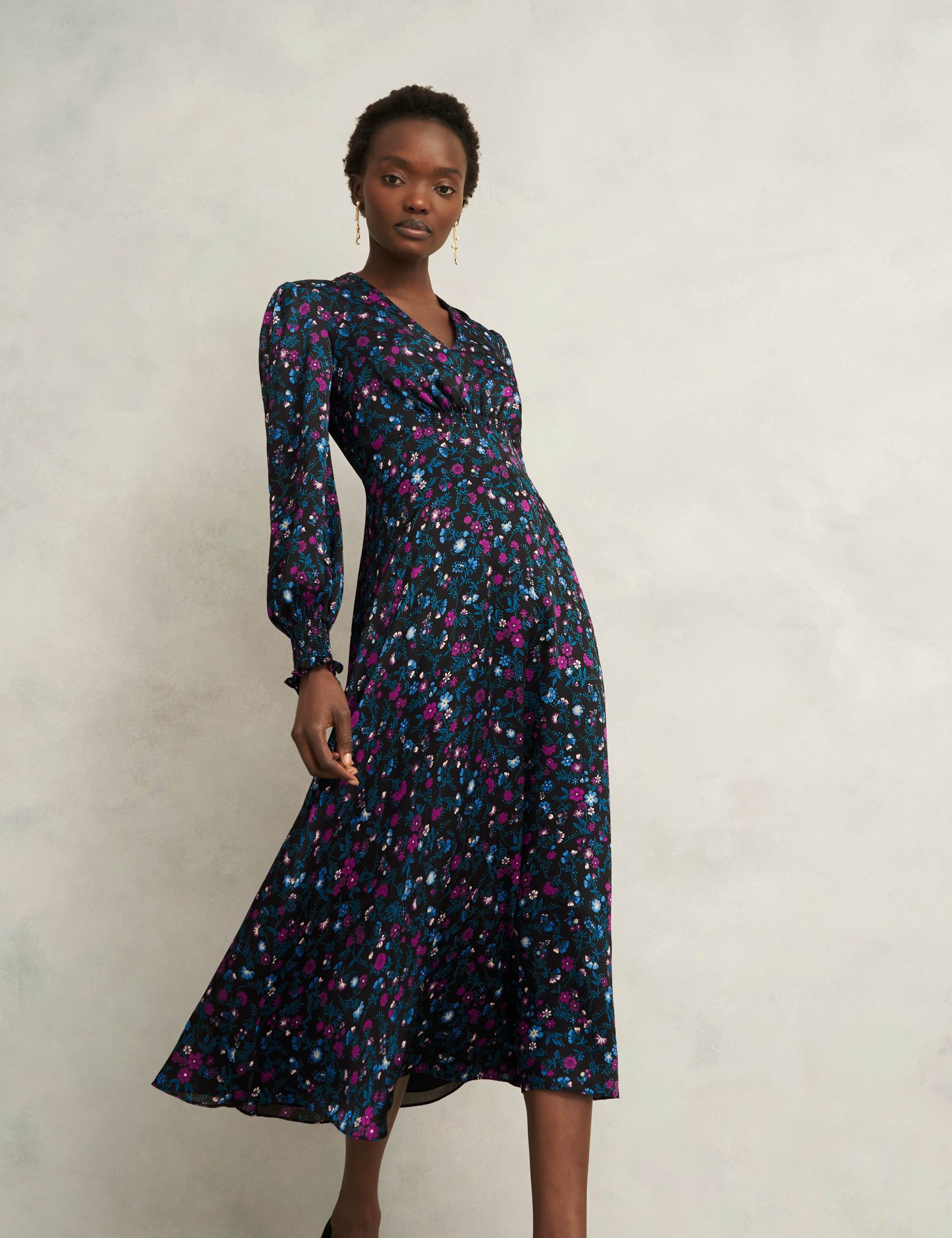 Floral V-Neck Midaxi Tea Dress 5 of 6