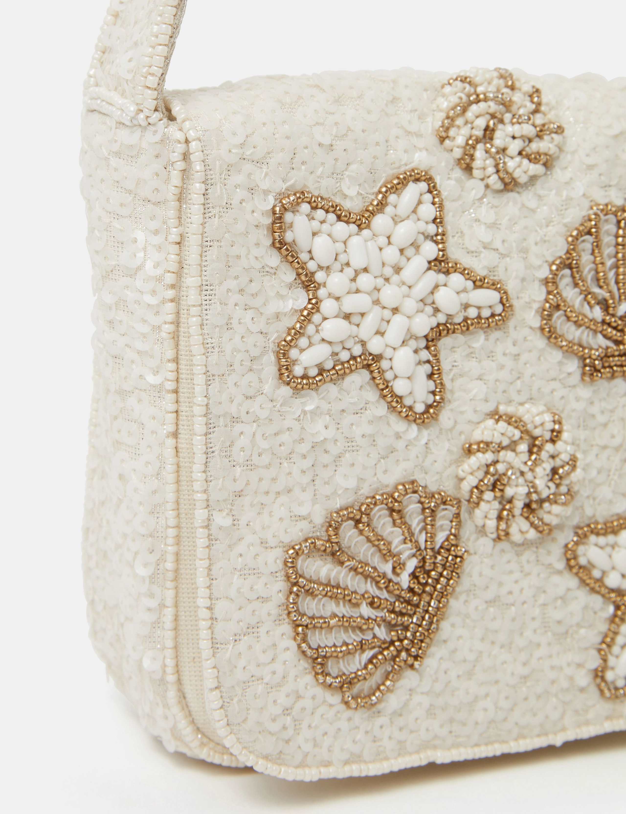 Cotton Rich Embellished Shell Shoulder Bag 3 of 4