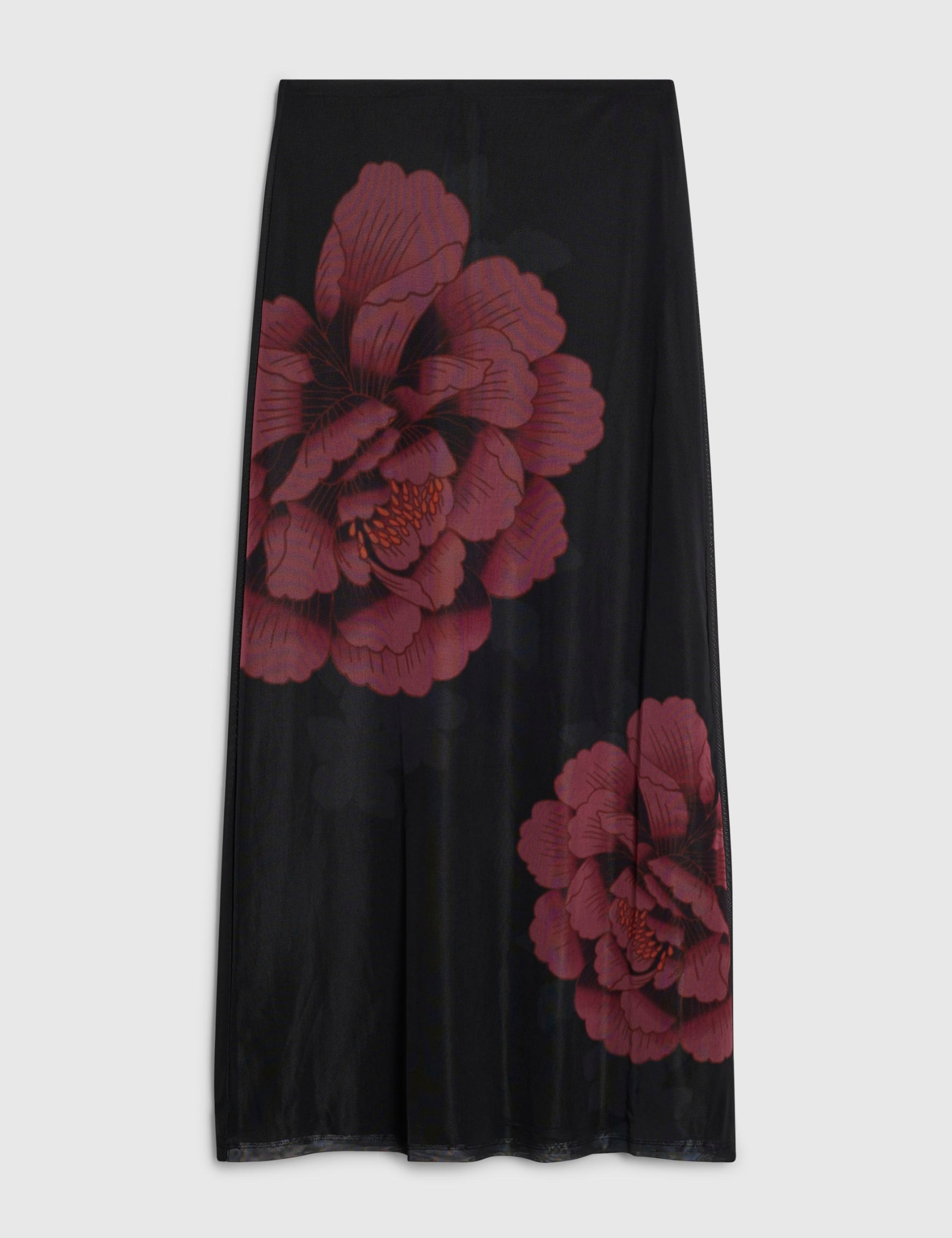 Mesh Floral Maxi Slip Skirt 3 of 6