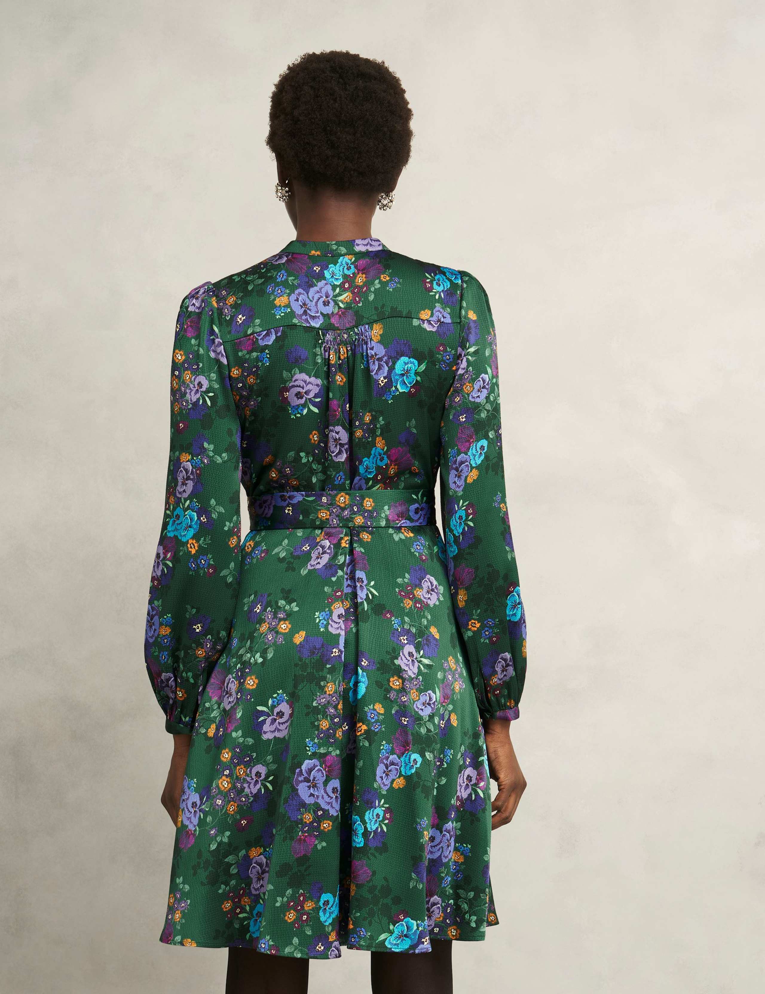 Floral Notch V-Neck Skater Dress 4 of 7