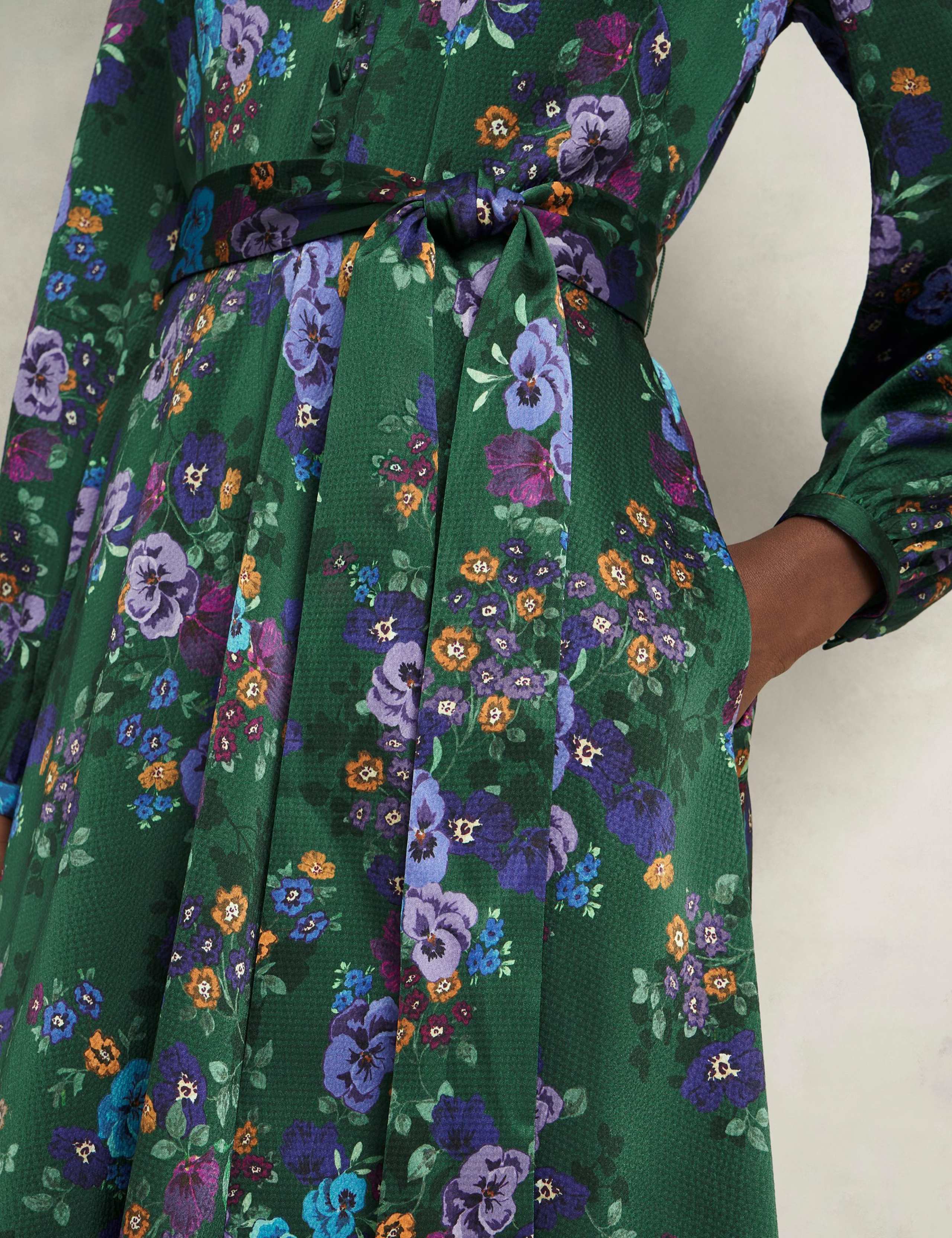 Floral Notch V-Neck Skater Dress 7 of 7