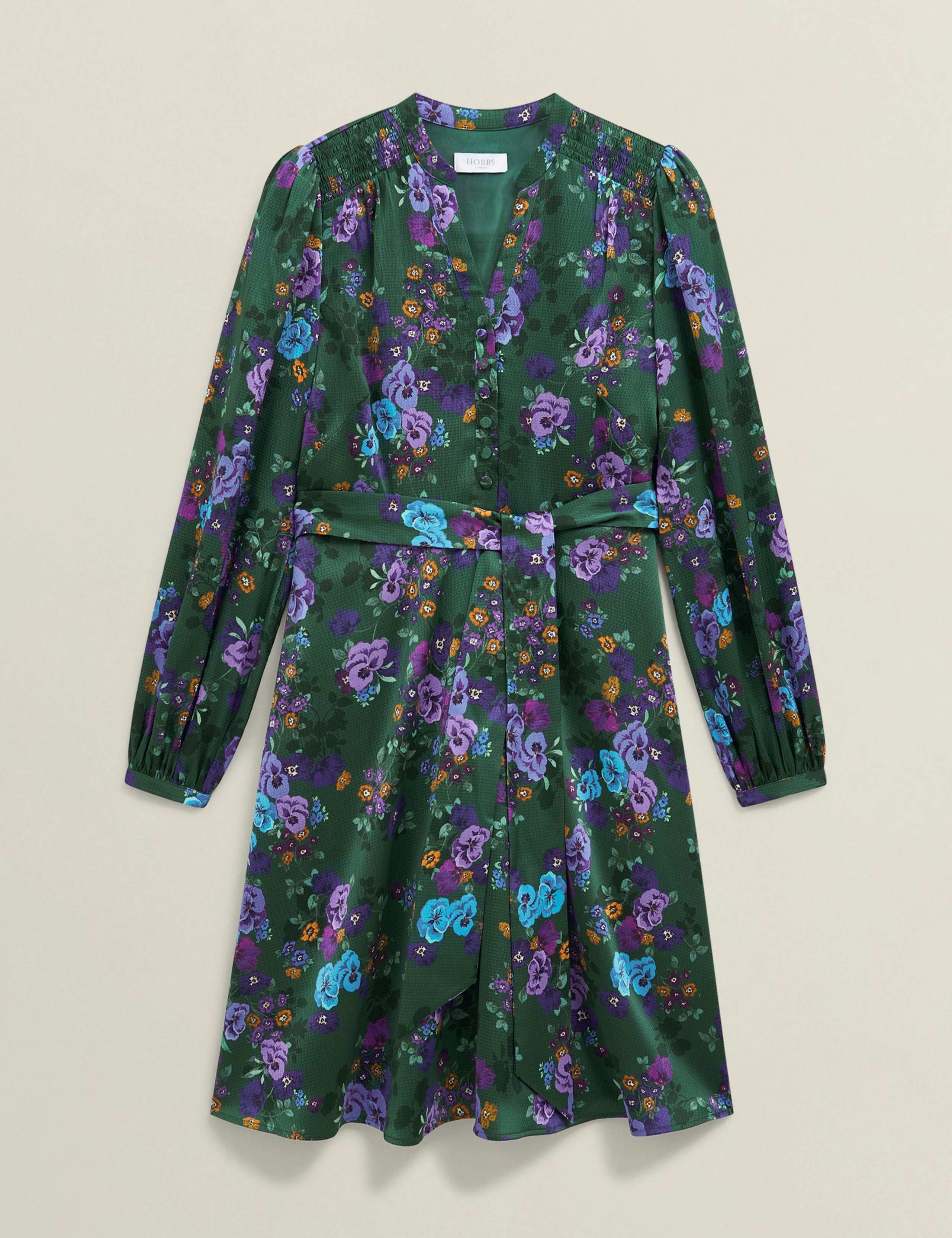Floral Notch V-Neck Skater Dress 2 of 7