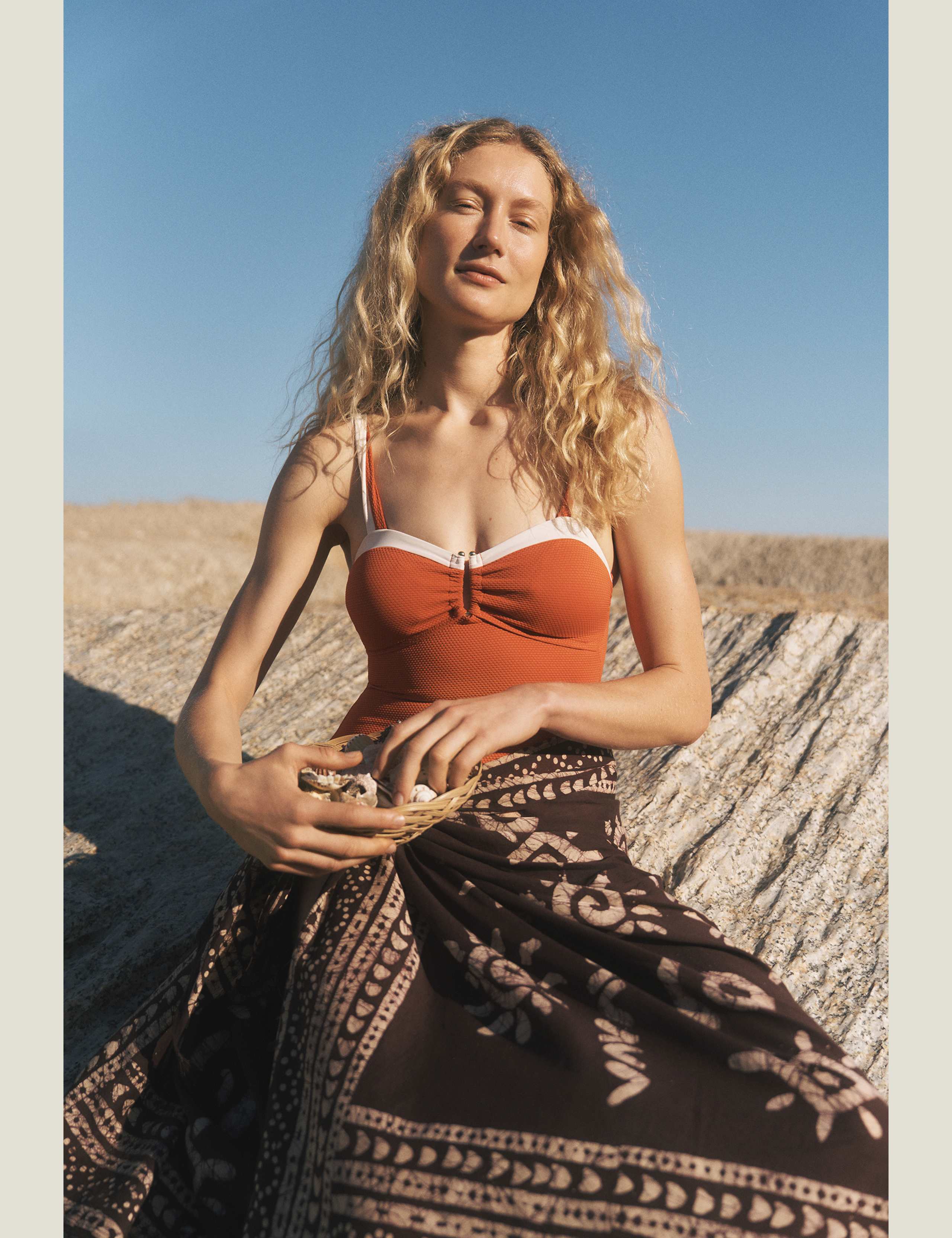 Textured Rng Detail Square Neck Swimsuit 5 of 6