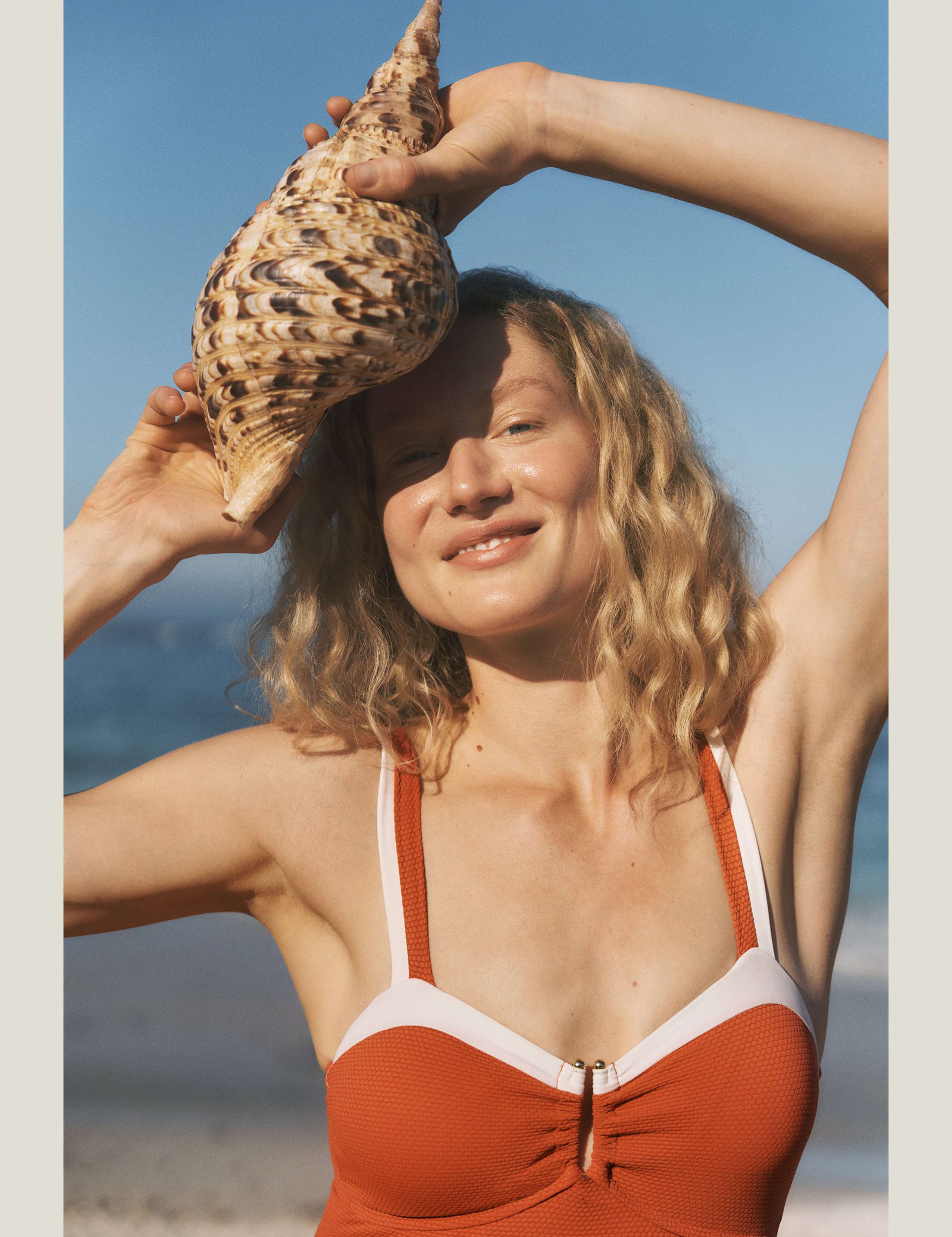 Textured Rng Detail Square Neck Swimsuit 6 of 6