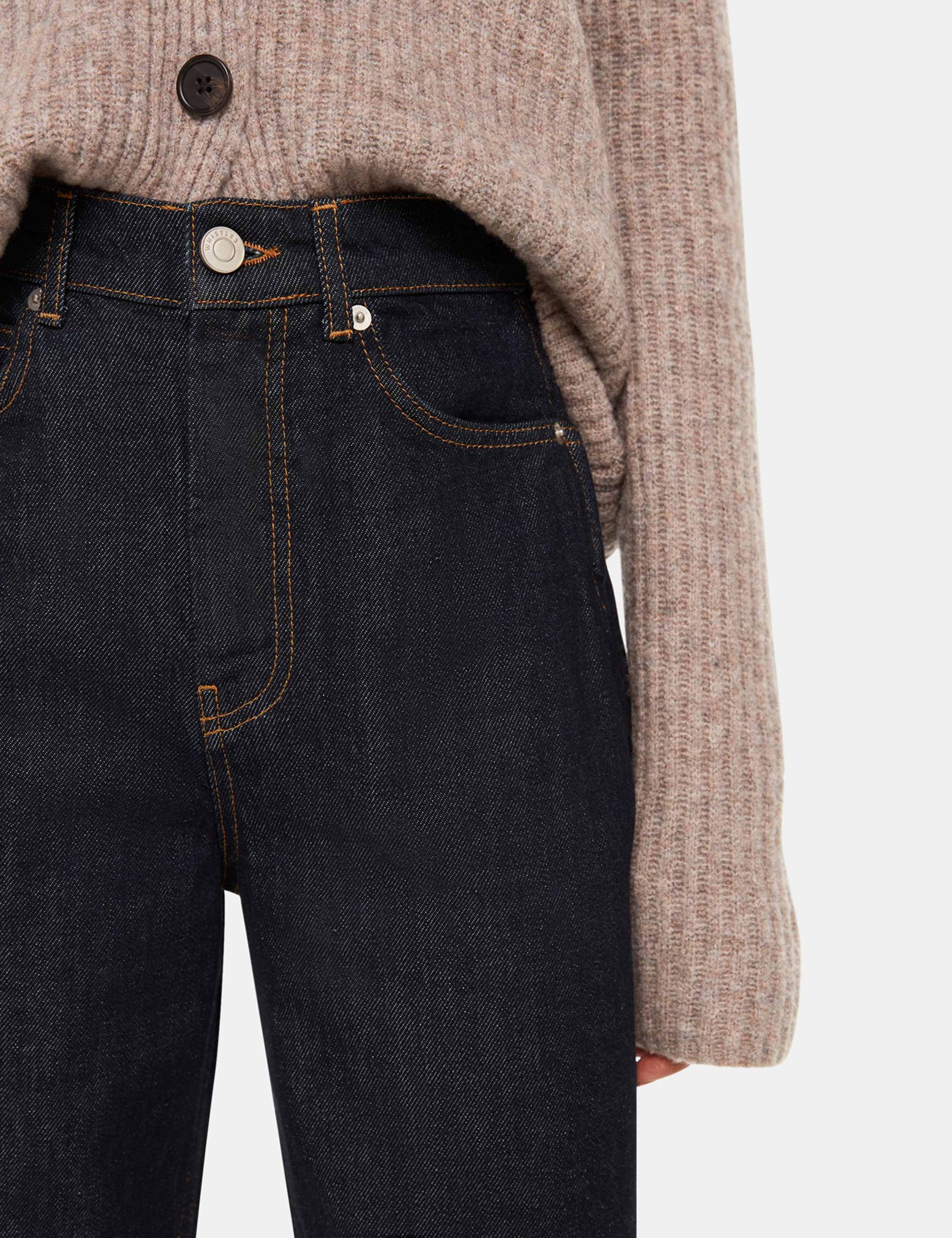 High Waisted Barrel Ankle Grazer Jeans 3 of 4