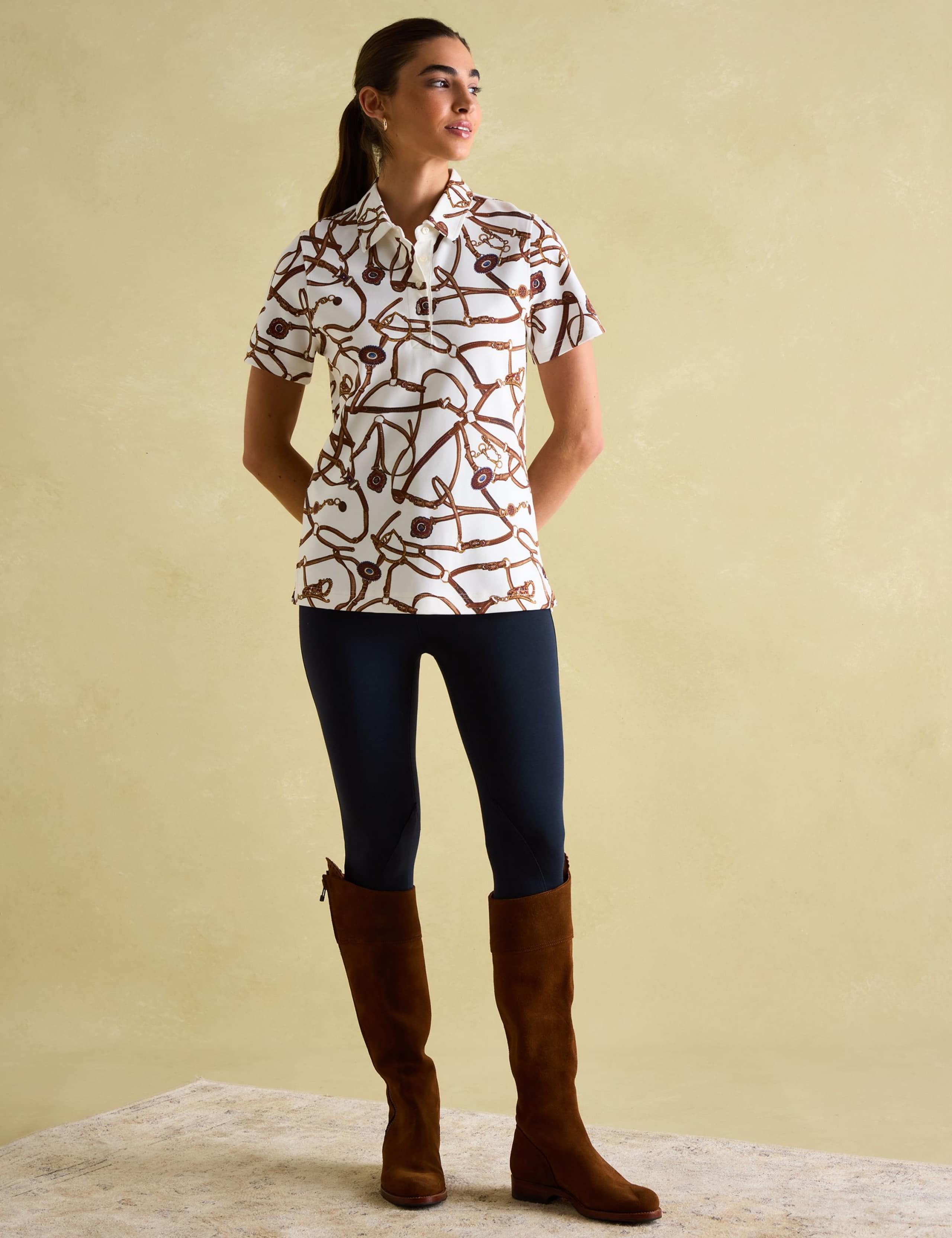 Bridle Print Polo Shirt 1 of 7
