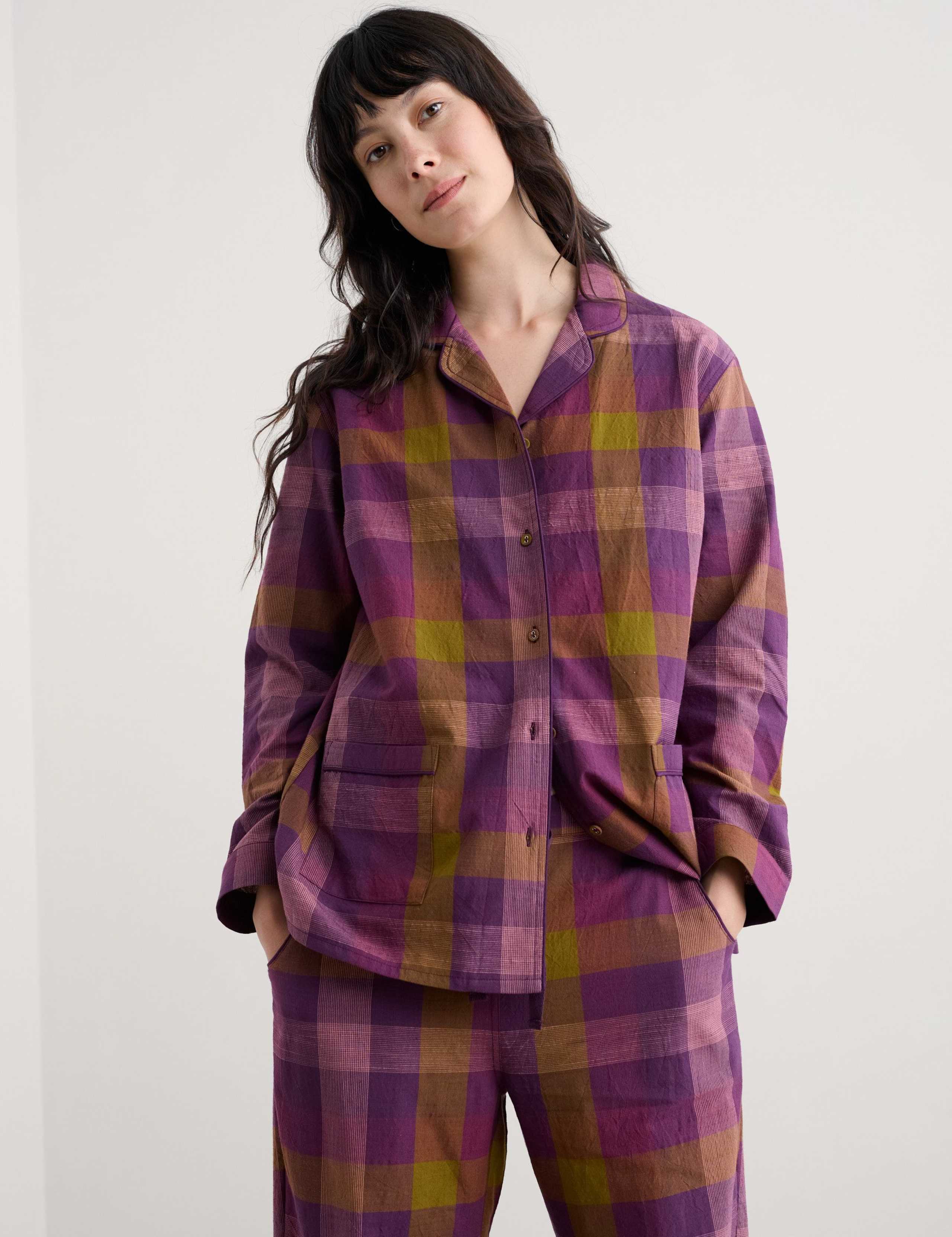 Pure Cotton Check Pyjama Set 3 of 5