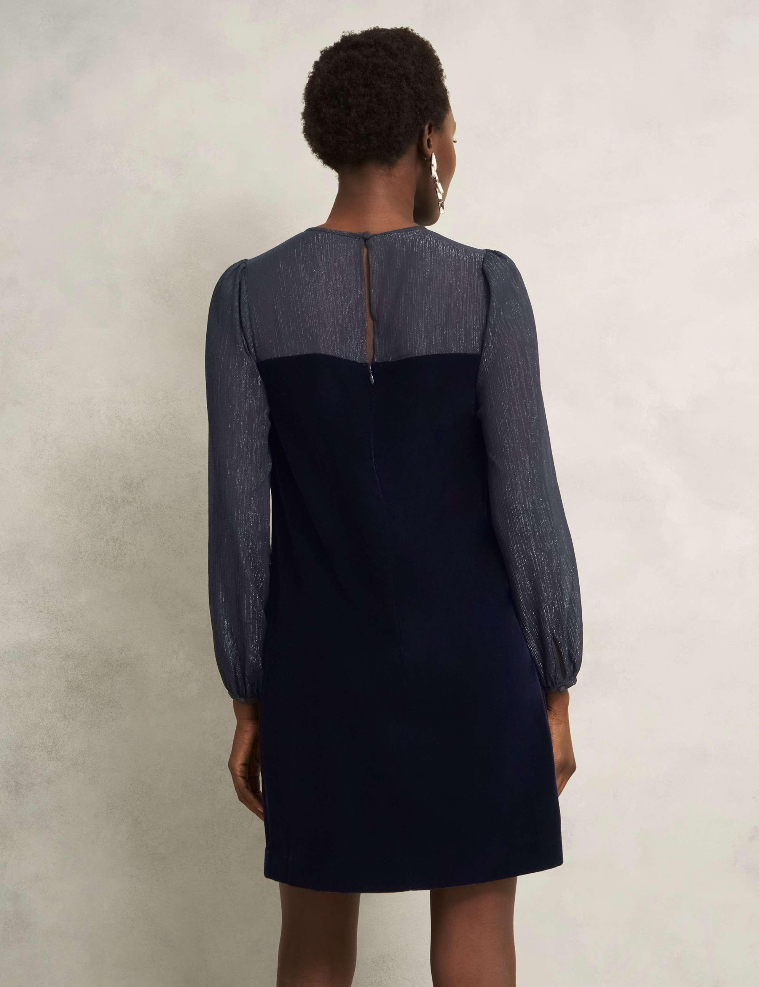 Velvet Mini Shift Dress 4 of 7