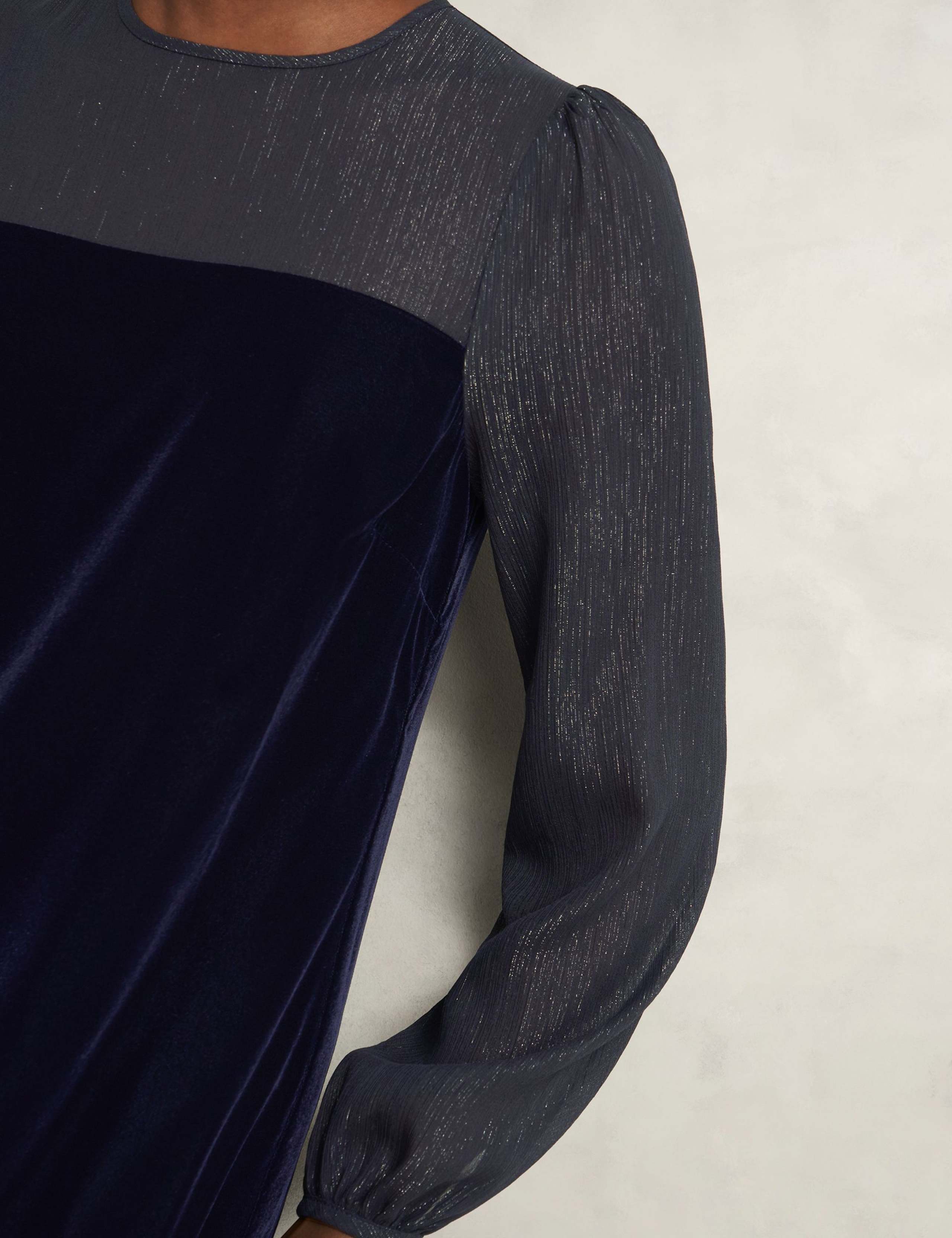 Velvet Mini Shift Dress 6 of 7