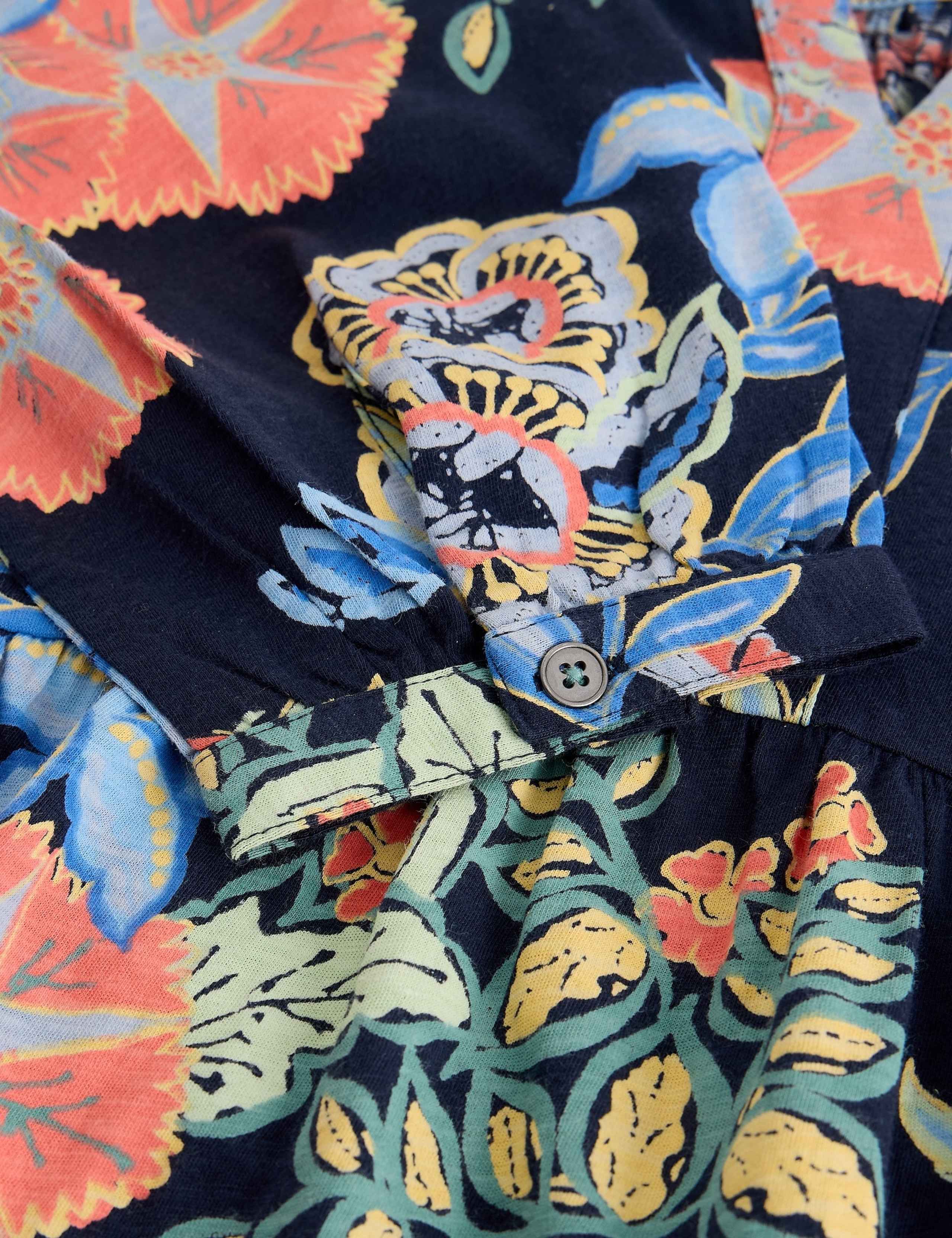 Pure Cotton Floral Notch Neck Tunic 6 of 6