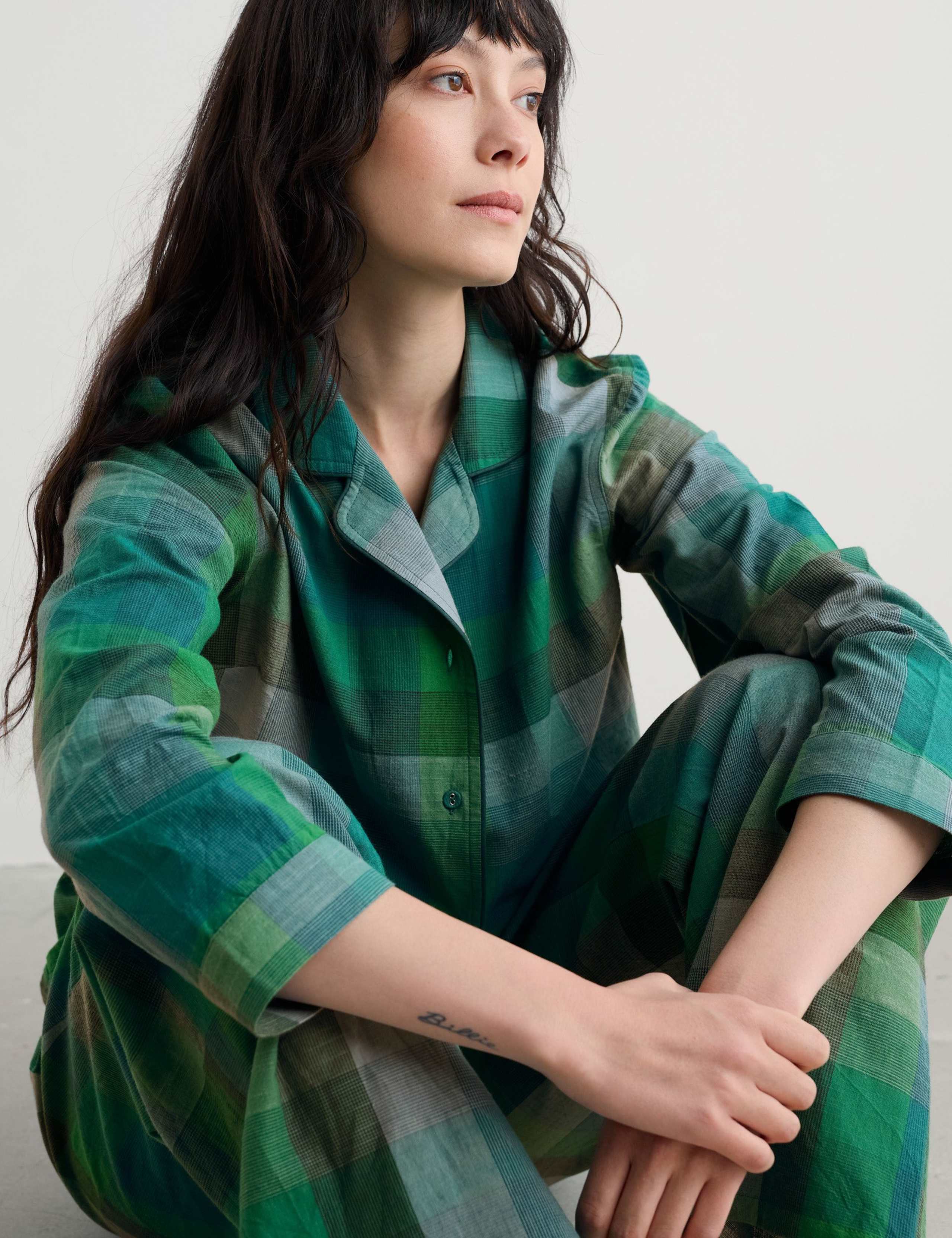 Pure Cotton Check Pyjama Set 4 of 5