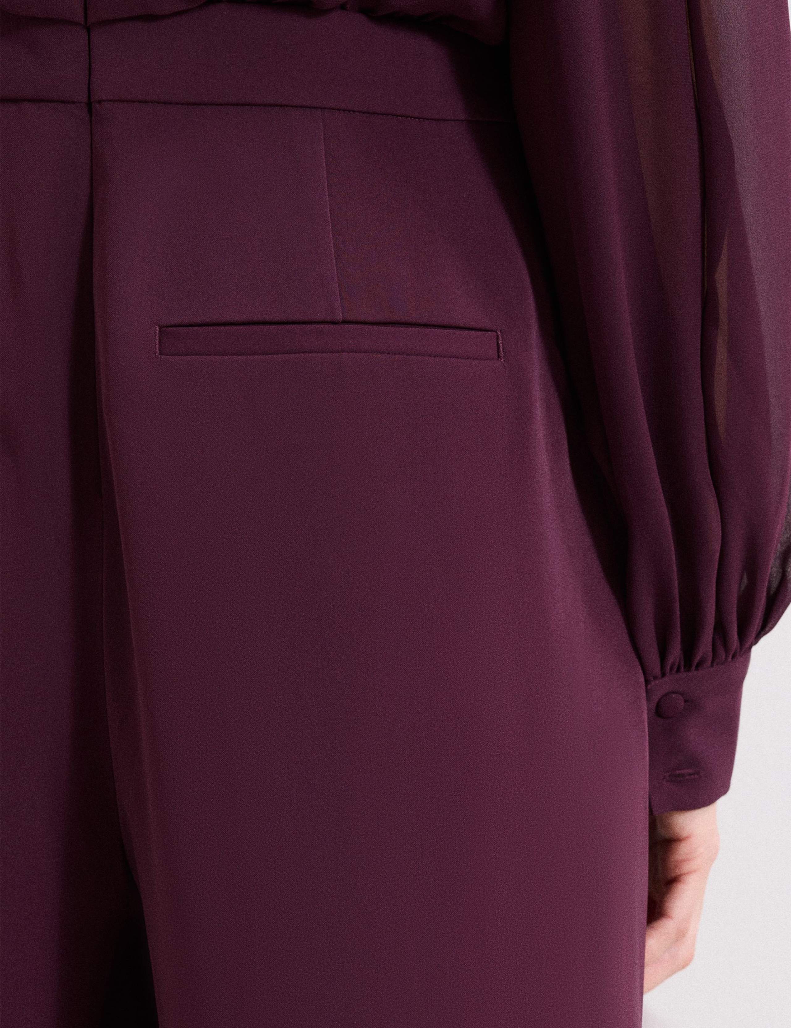 Button Front Long Sleeve Wide Leg Jumpsuit 8 of 8