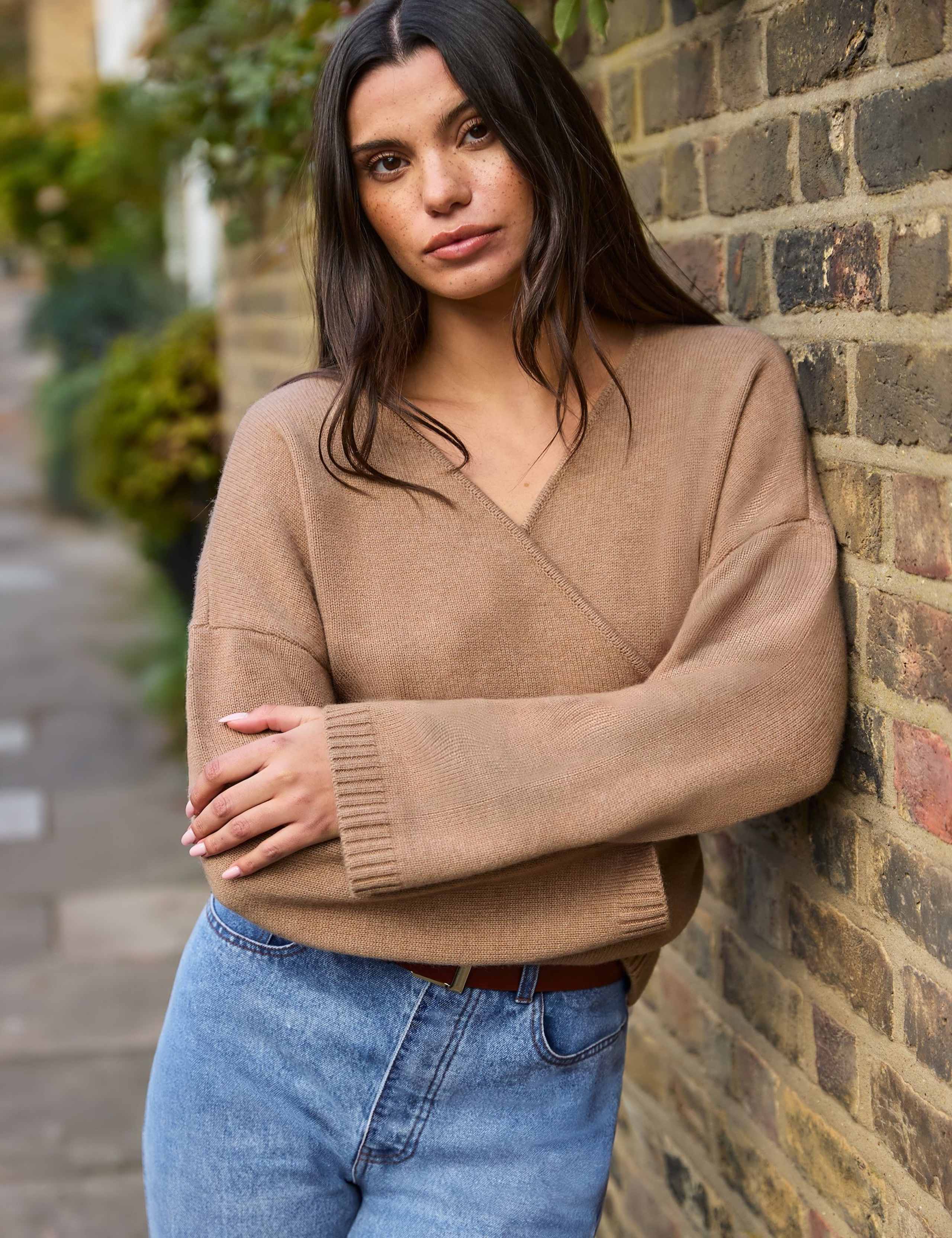 Wool Blend Wrap Cardigan with Cashmere 1 of 5