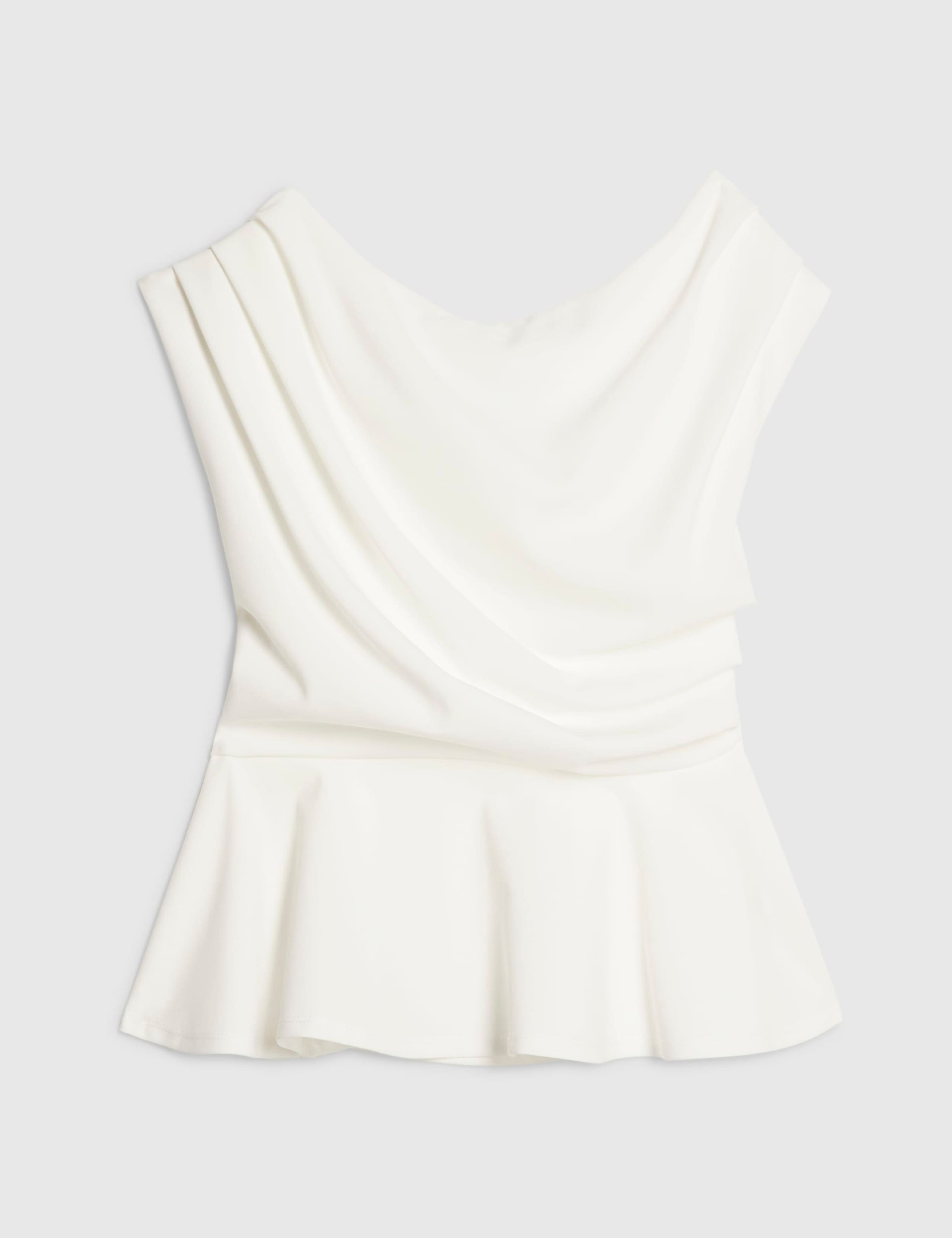 Drape Off The Shoulder Peplum Top 2 of 5