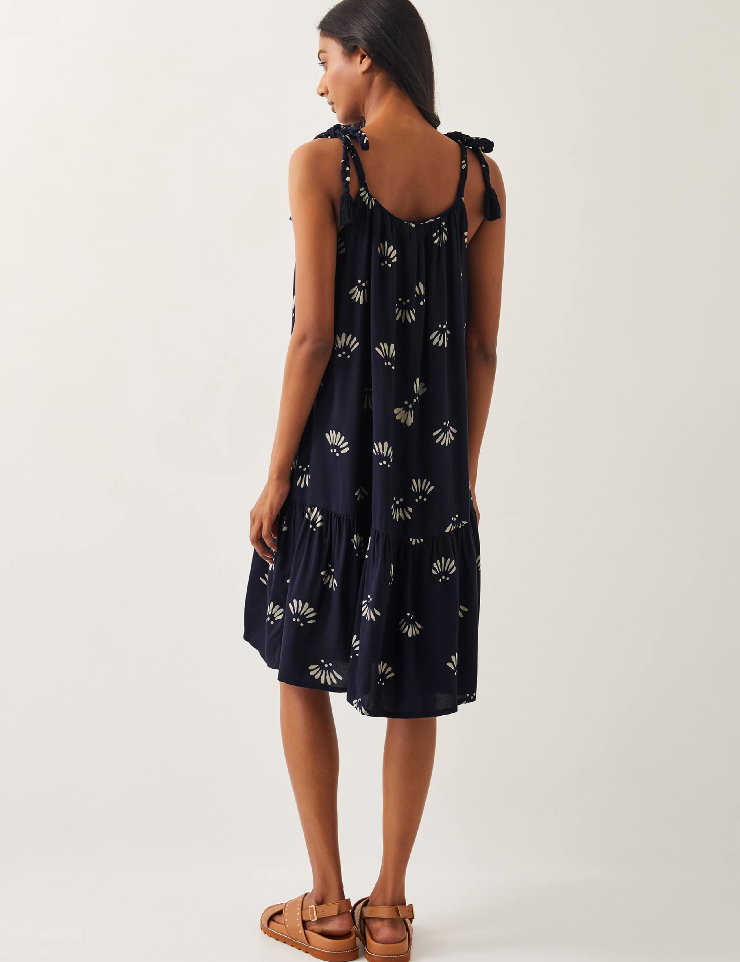 Printed Square Neck Strappy Beach Dress 4 of 4