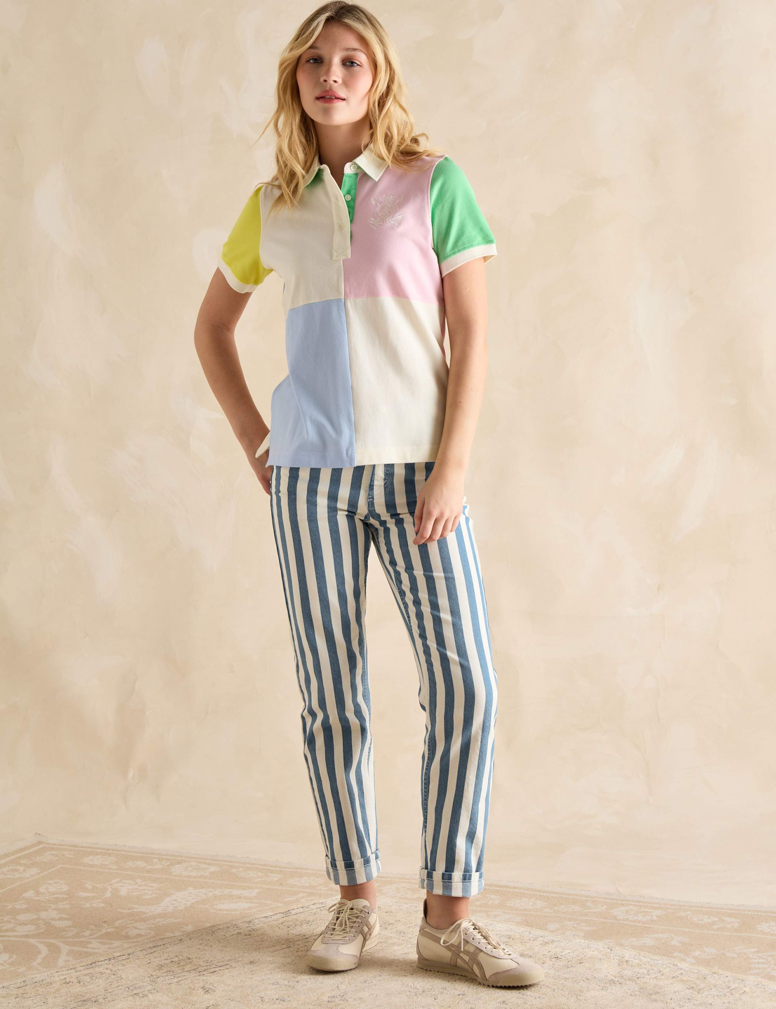Pure Cotton Colour Block Polo Shirt 2 of 8