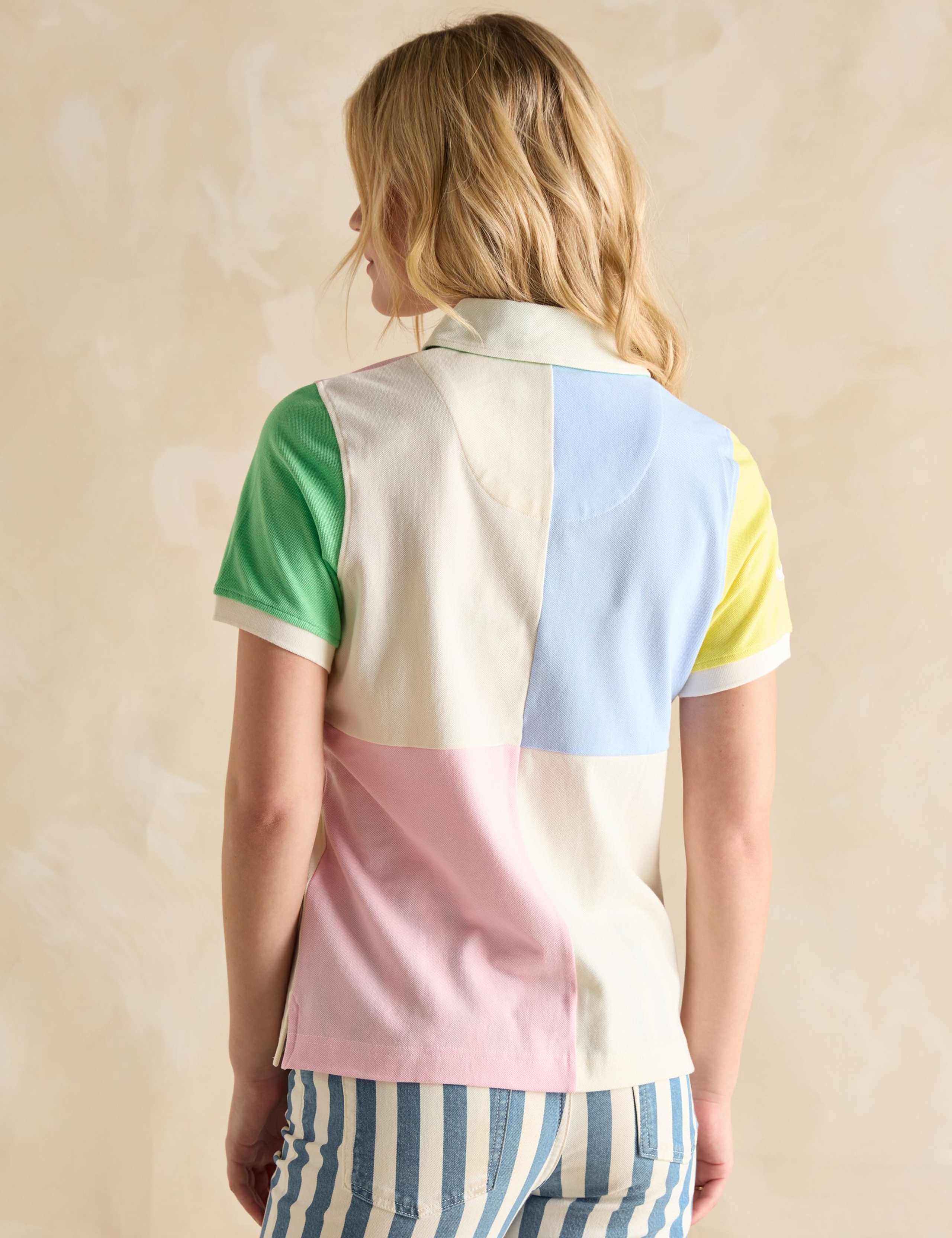 Pure Cotton Colour Block Polo Shirt 5 of 8