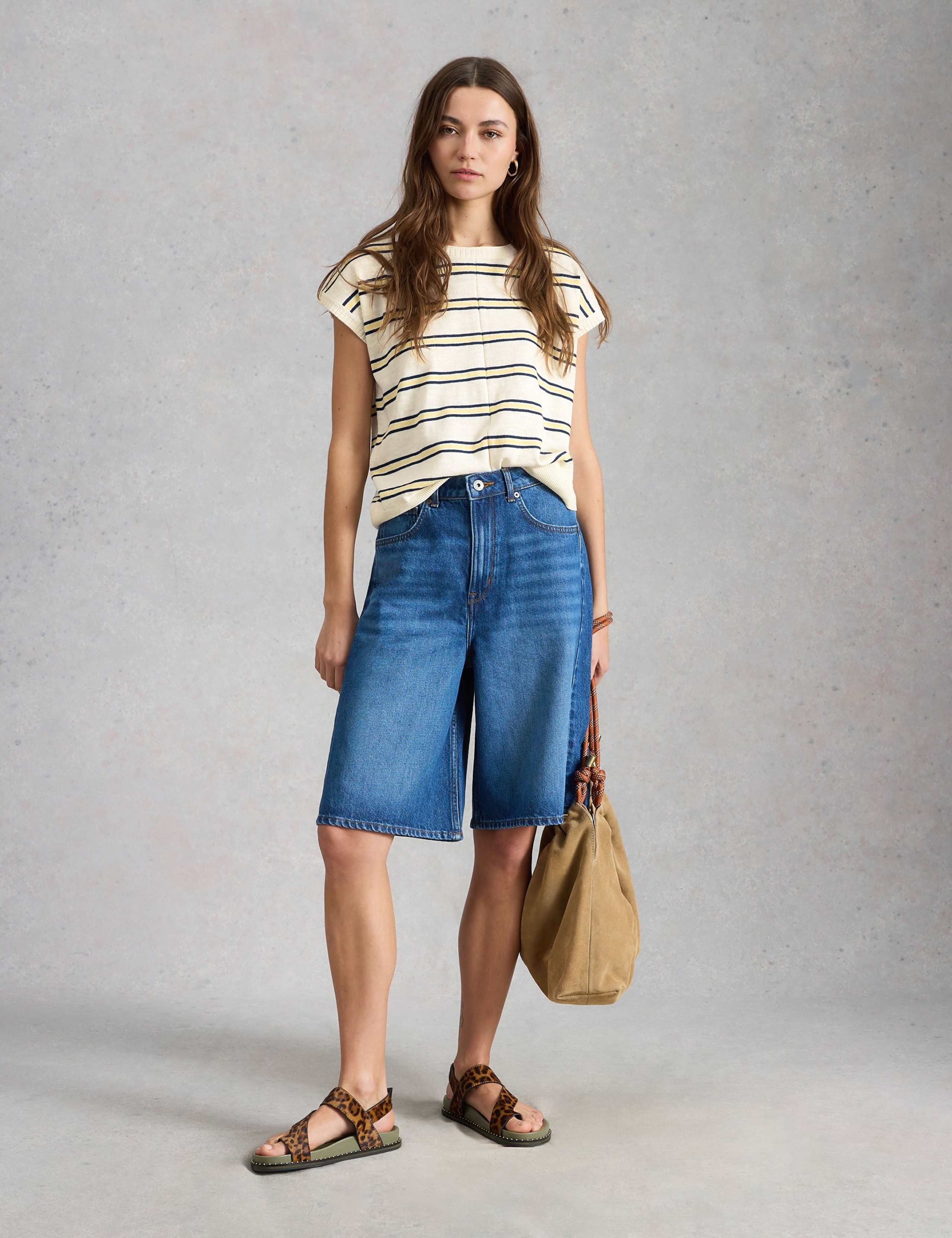 Cotton Rich Striped T-Shirt with Cotton 3 of 6
