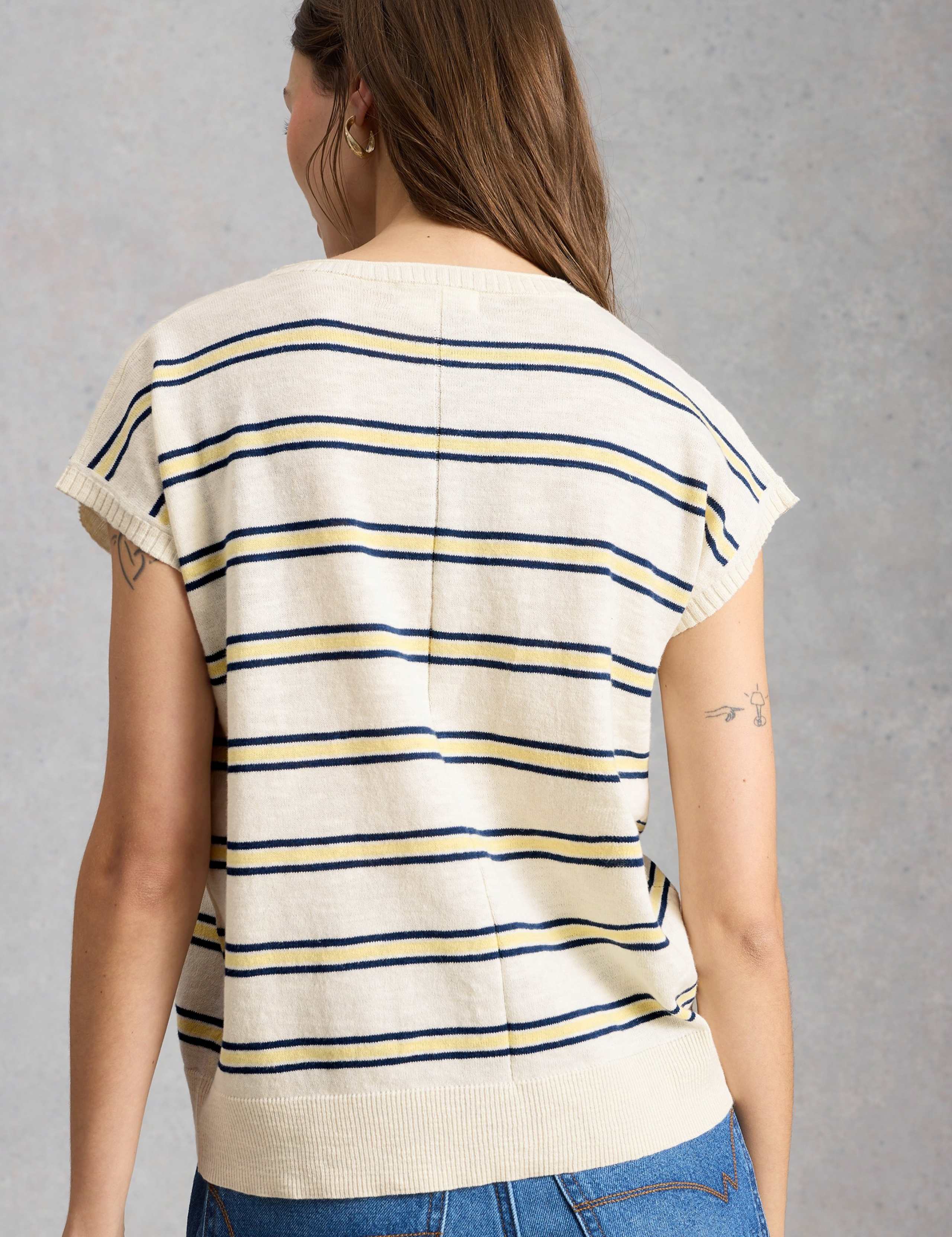 Cotton Rich Striped T-Shirt with Cotton 5 of 6