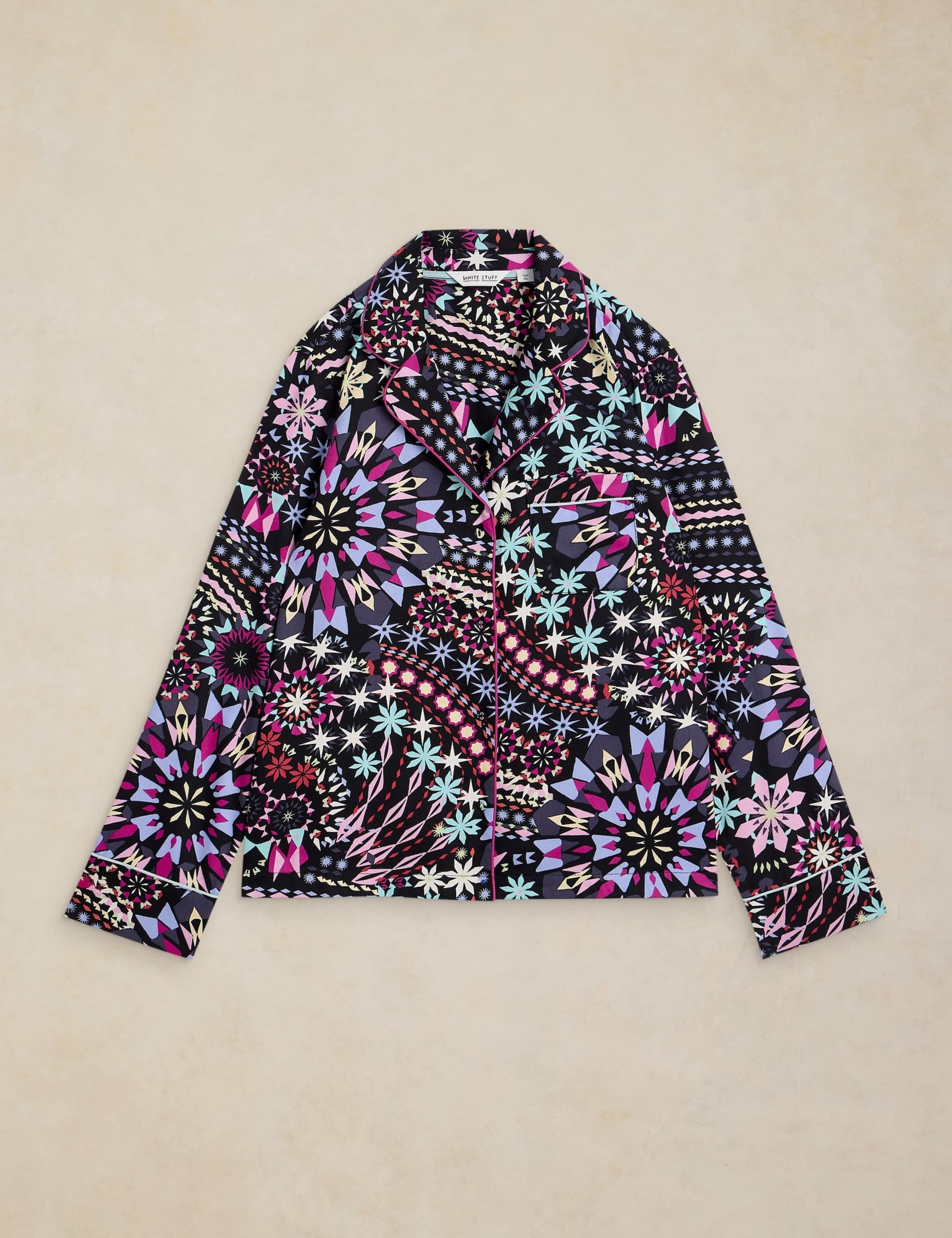 Cotton Rich Printed Pyjama Top 2 of 6