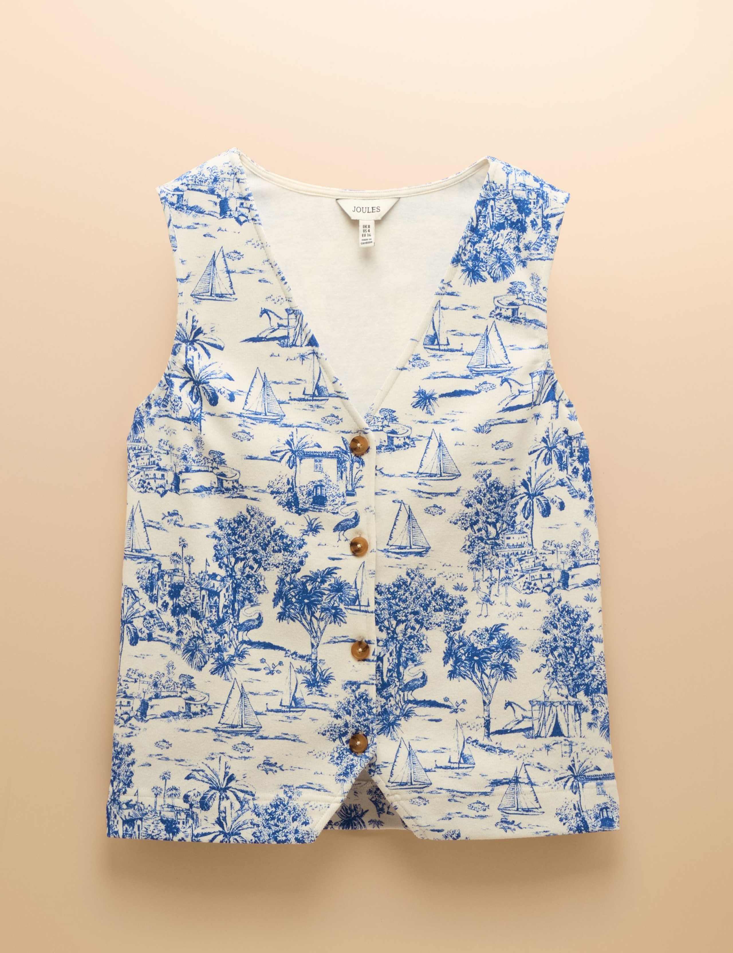 Pure Cotton Printed Vest Top 3 of 8