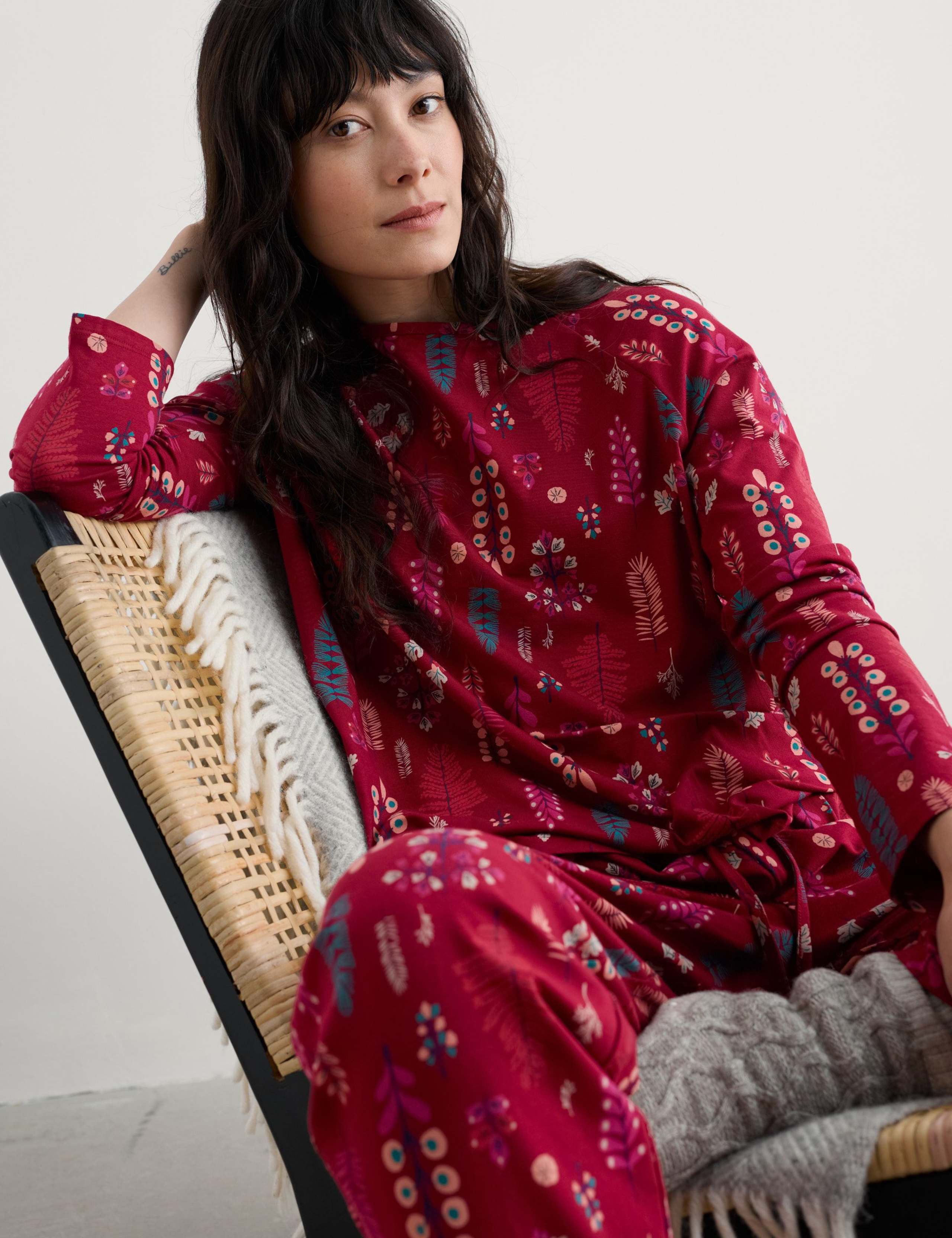 Cotton Rich Floral Pyjama Set 3 of 5