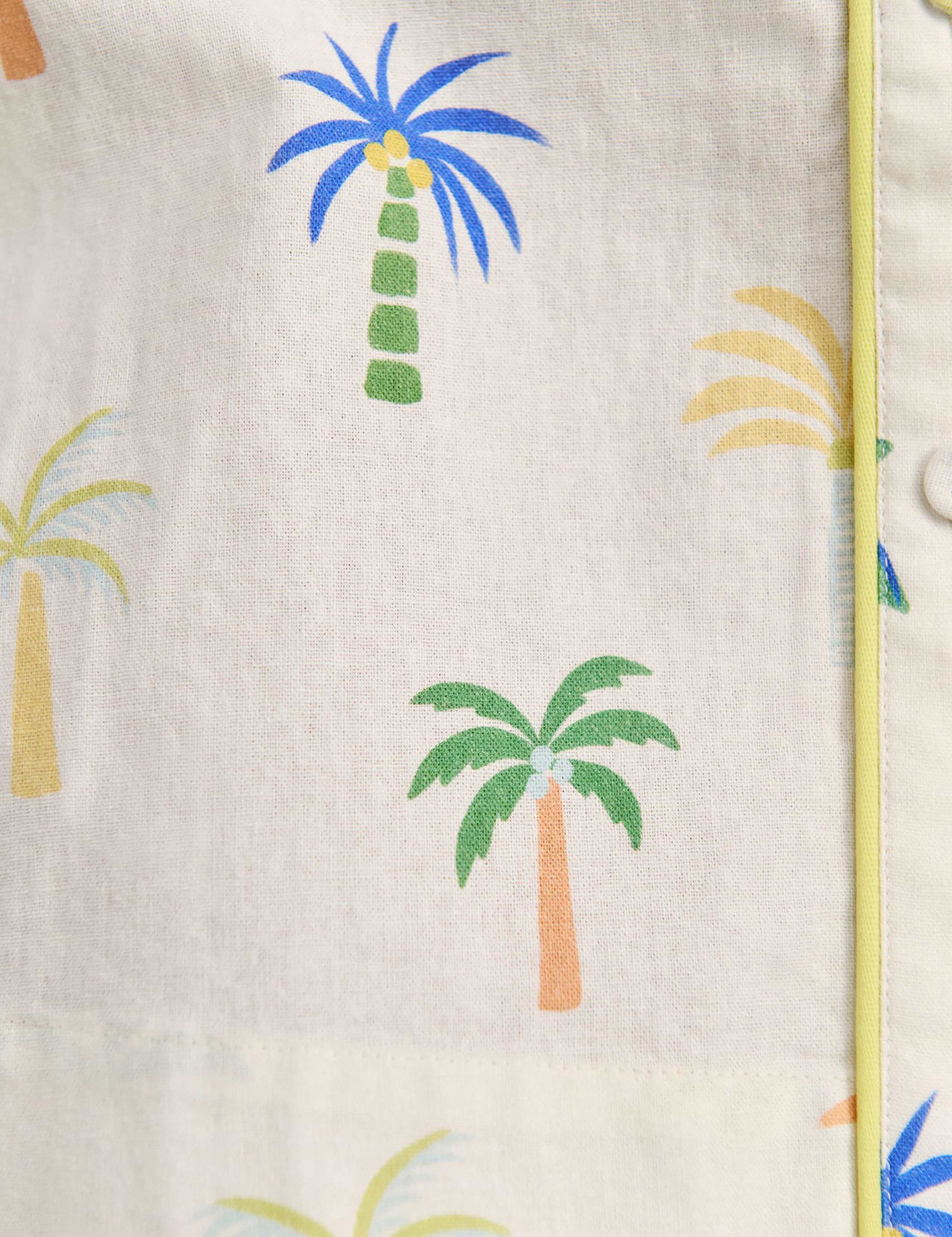 Linen Rich Palm Tree Mini Shirt Dress 7 of 7