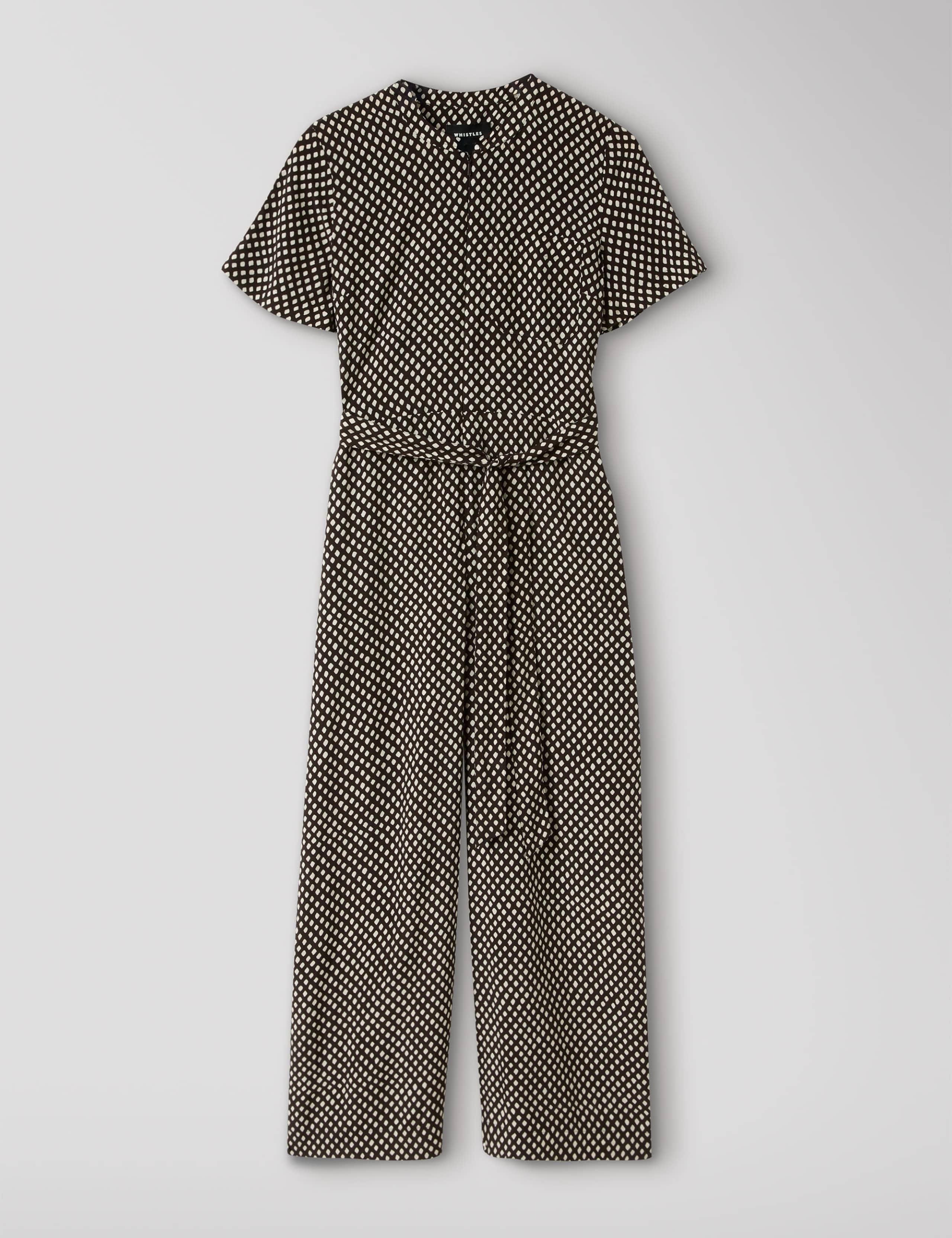 Checked Short Sleeve Jumpsuit 2 of 6