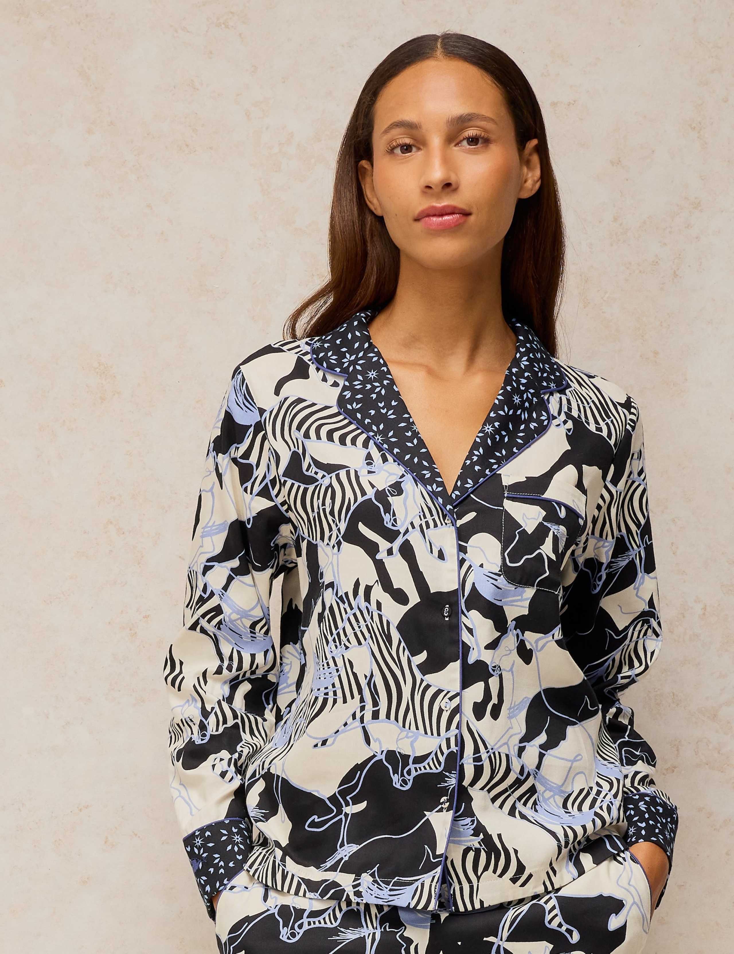 Nina Cotton Rich Printed Pyjama Top 1 of 6