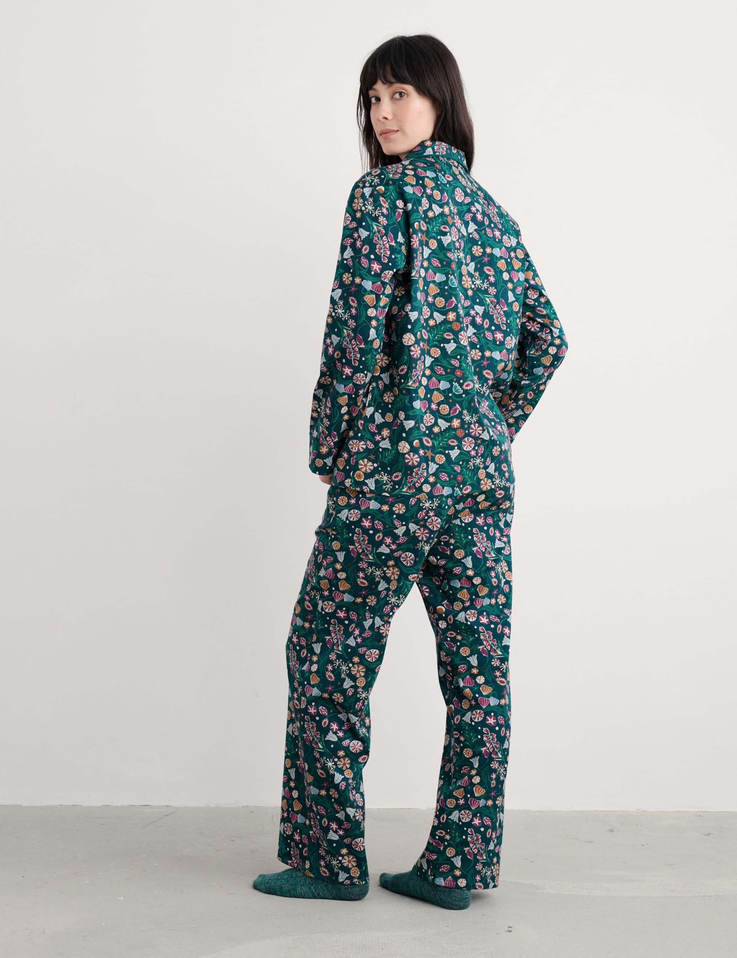 Pure Cotton Floral Print Pyjama Set 3 of 5