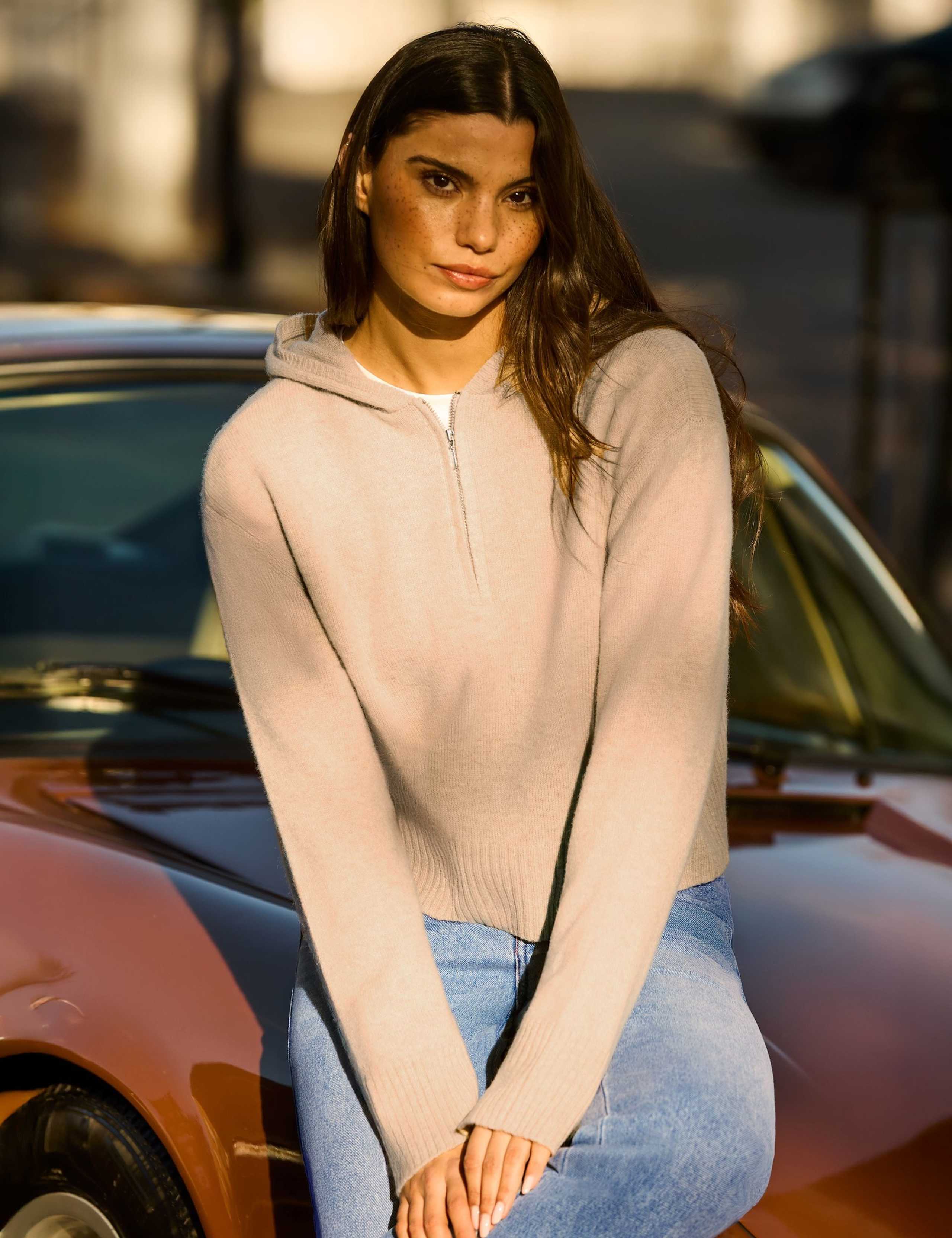 Pure Wool Half Zip Hoodie 1 of 7