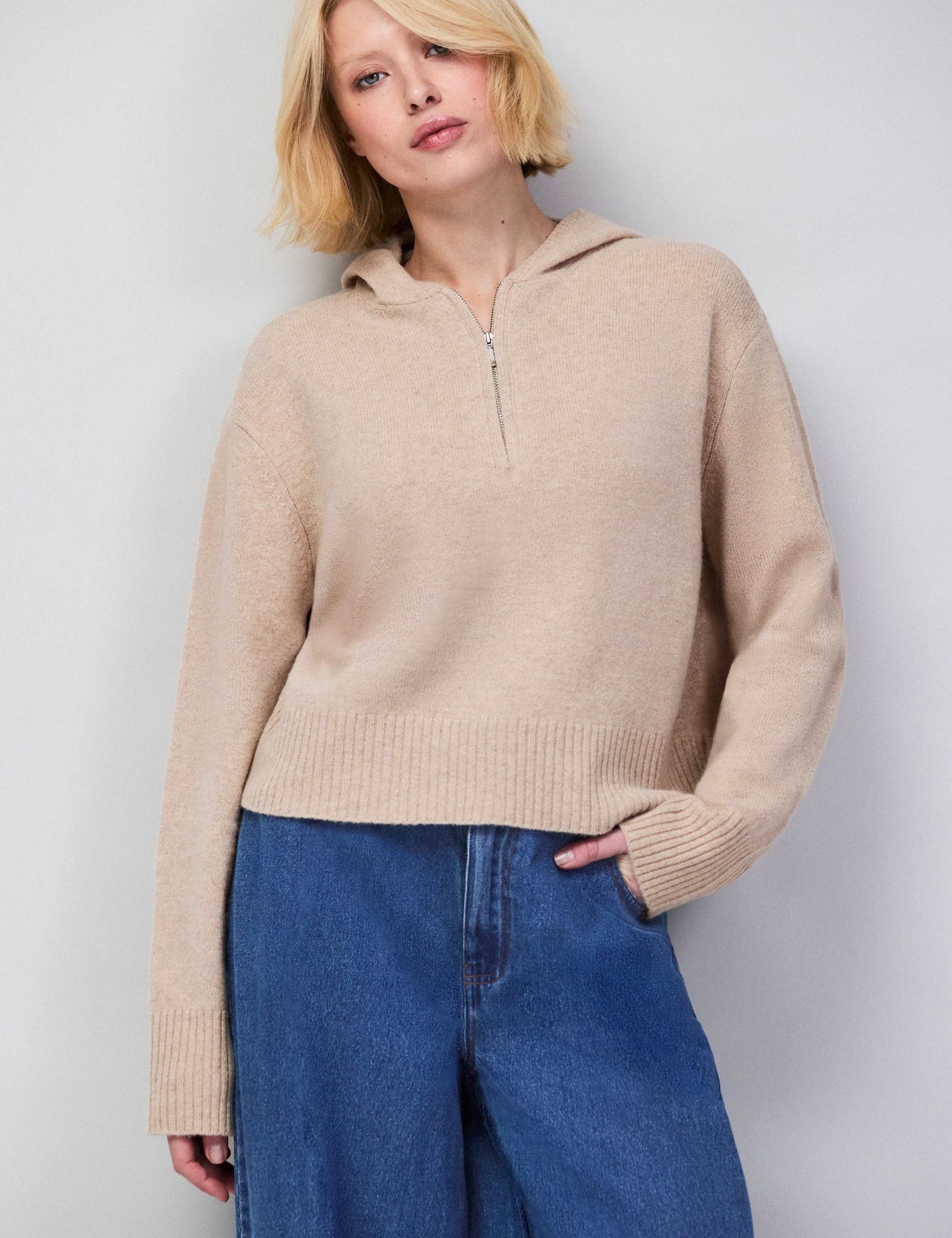 Pure Wool Half Zip Hoodie 4 of 7