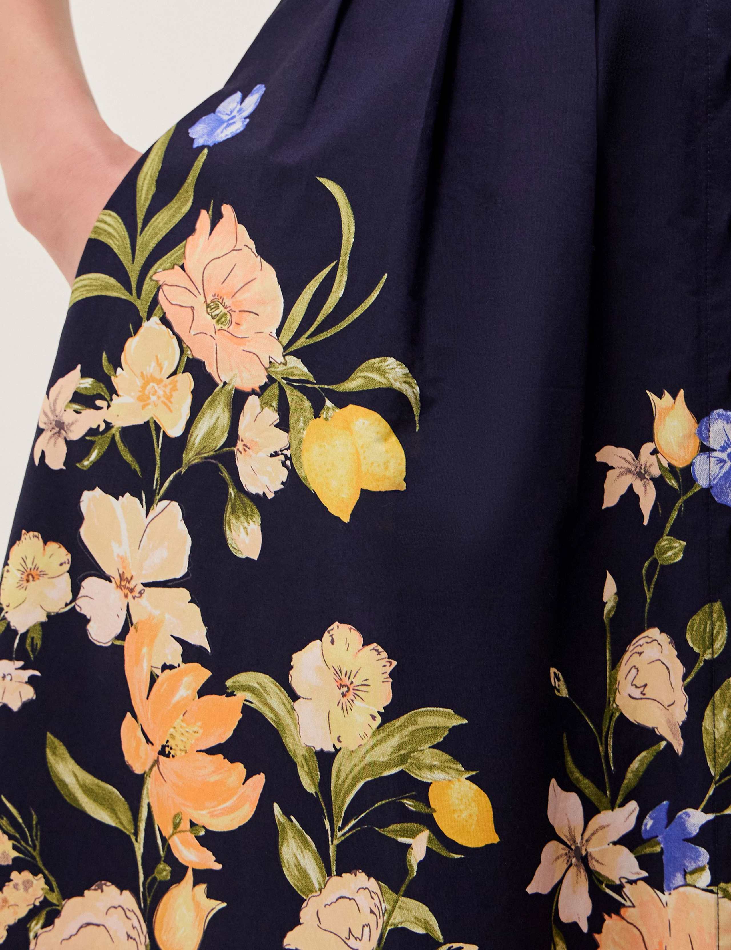 Pure Cotton Floral Midi Shirt Dress 5 of 5