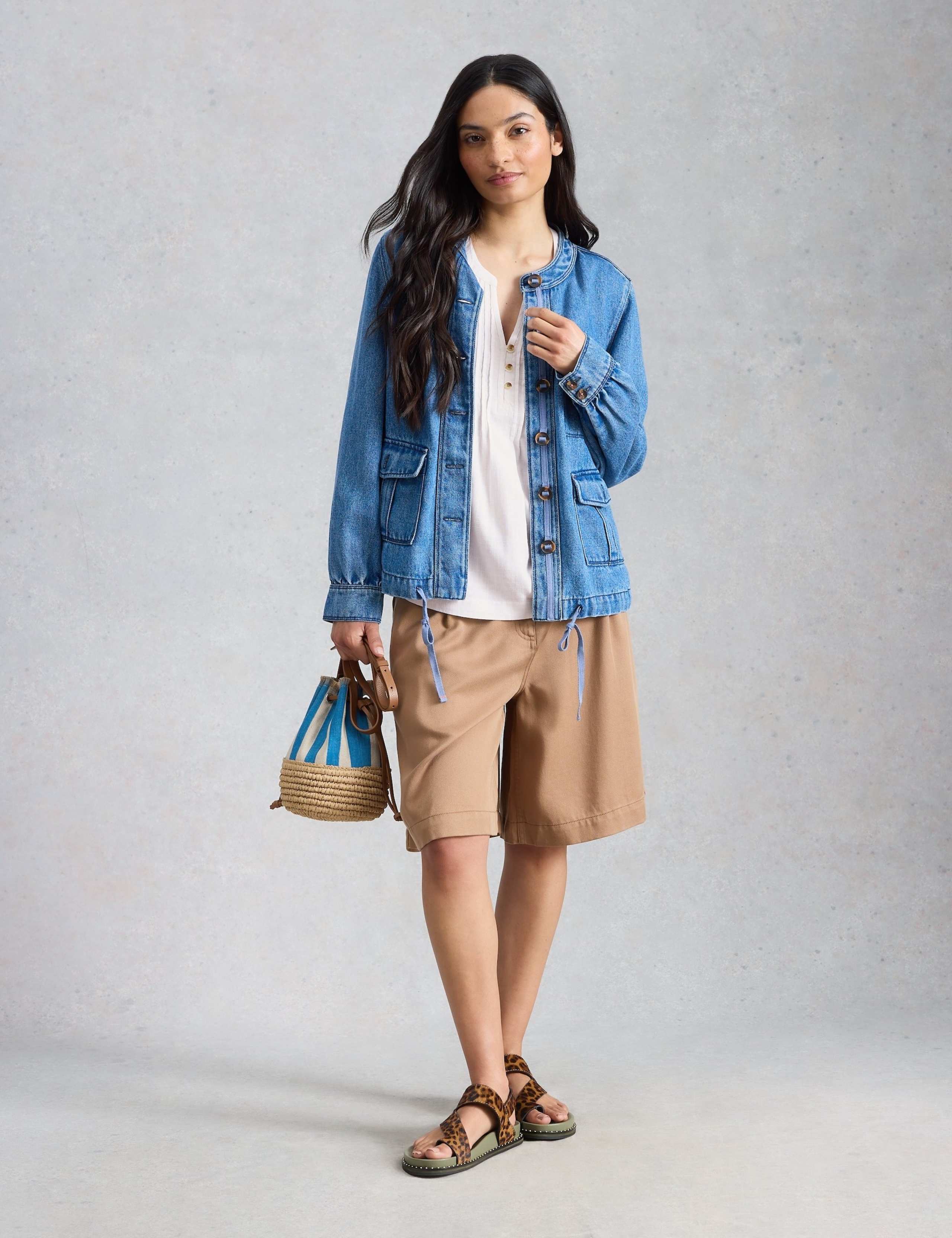 Linen Blend Notch Neck Top 4 of 6