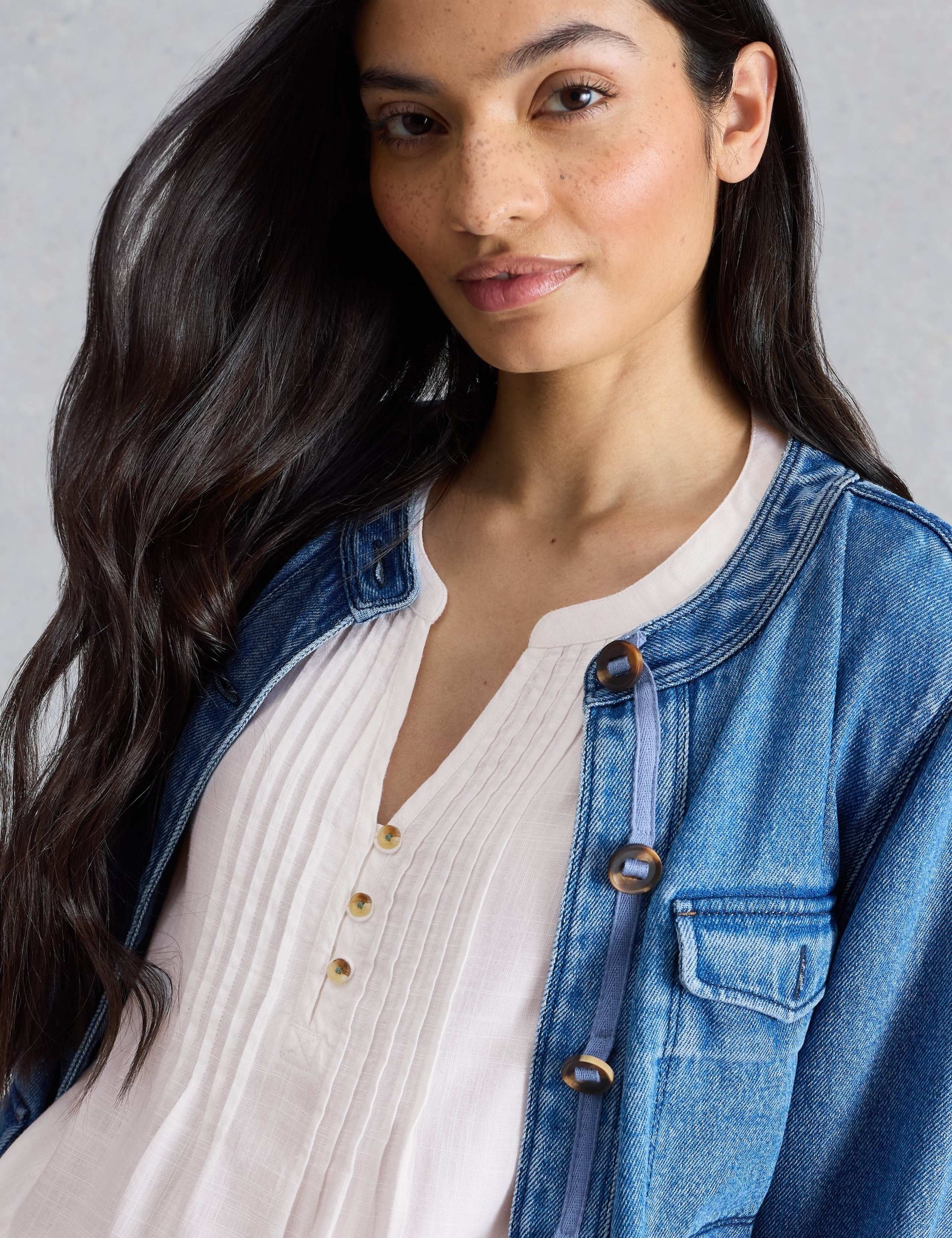 Linen Blend Notch Neck Top 5 of 6